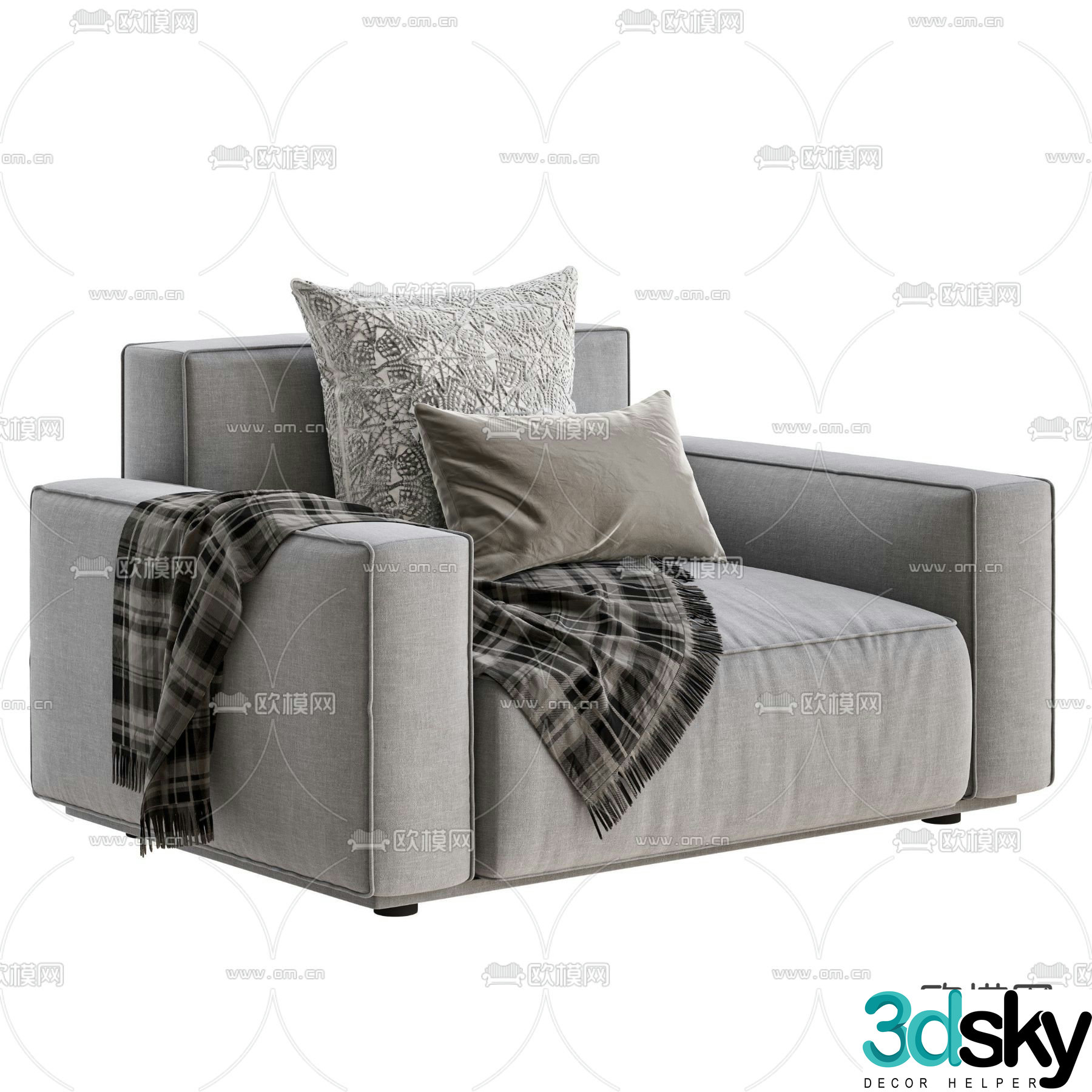 Single sofa 3d model