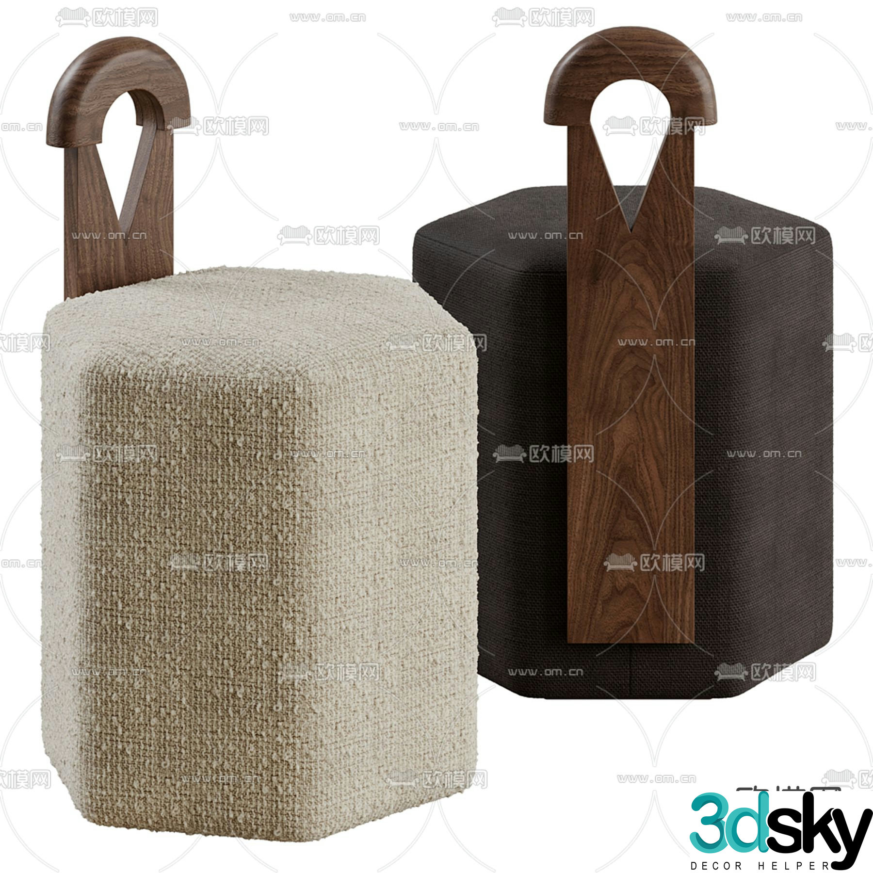 Egg Collective stool sofa stool 3d model