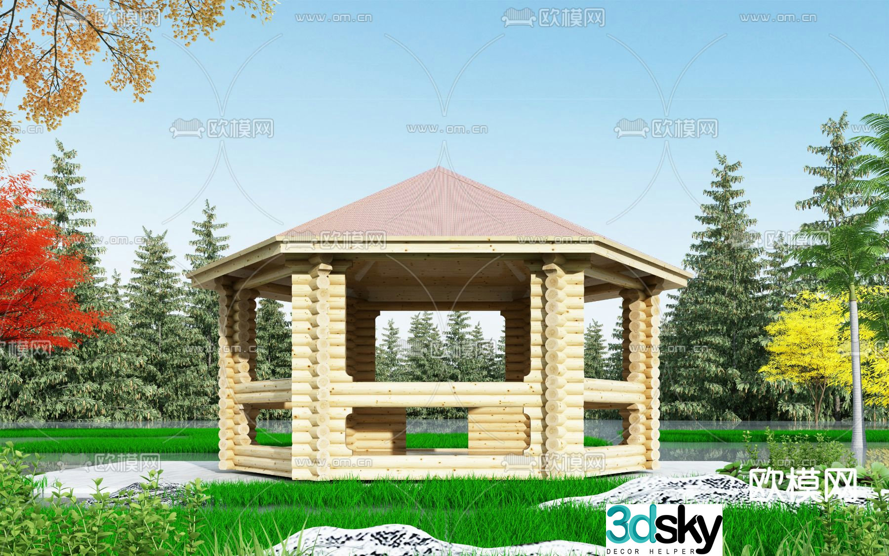 Chinese style pavilion 3d model