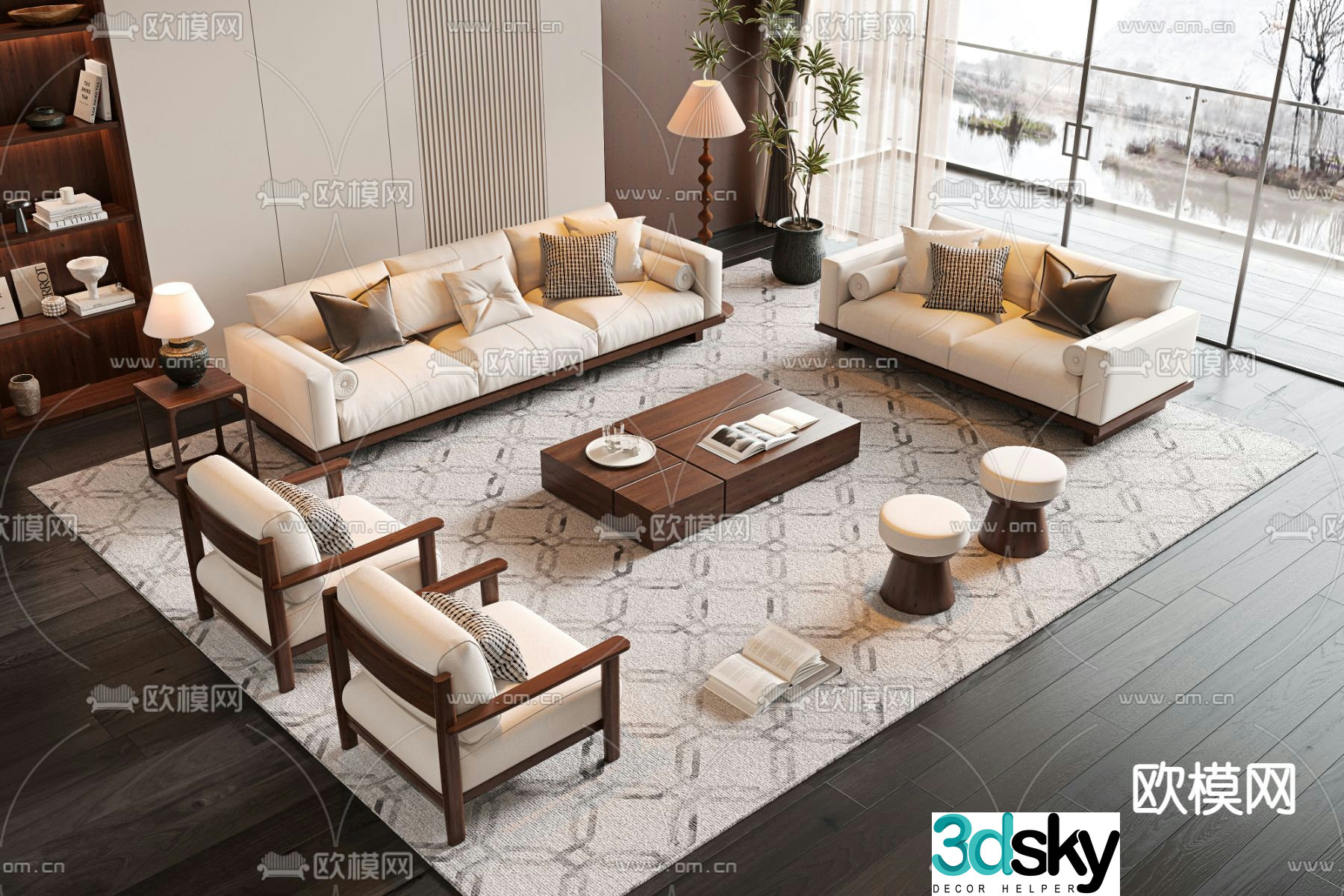 Wabi Sabi modular sofa 3d model