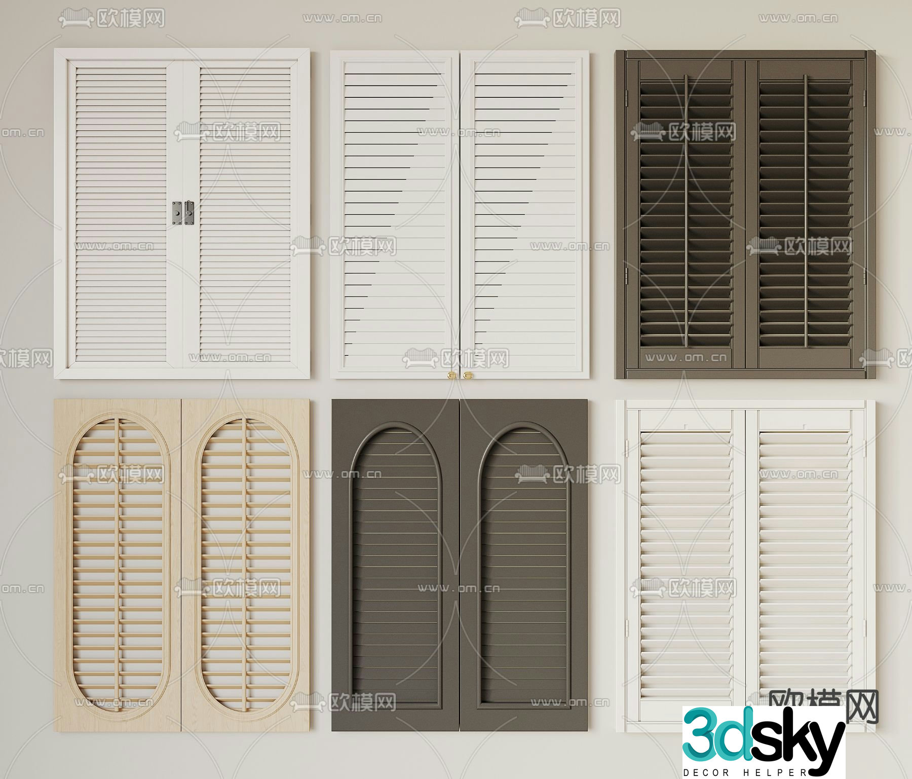 Modern blinds 3d model