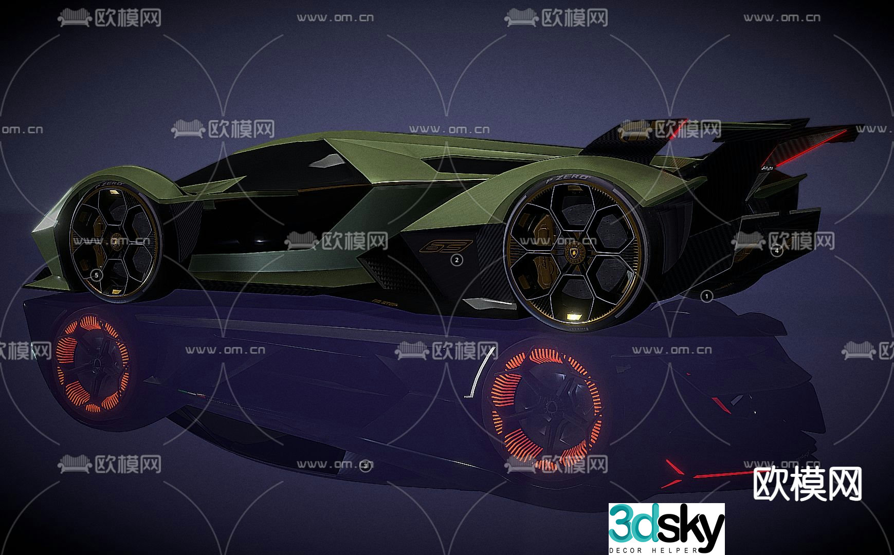 lamborghini sports car supercar 3d model