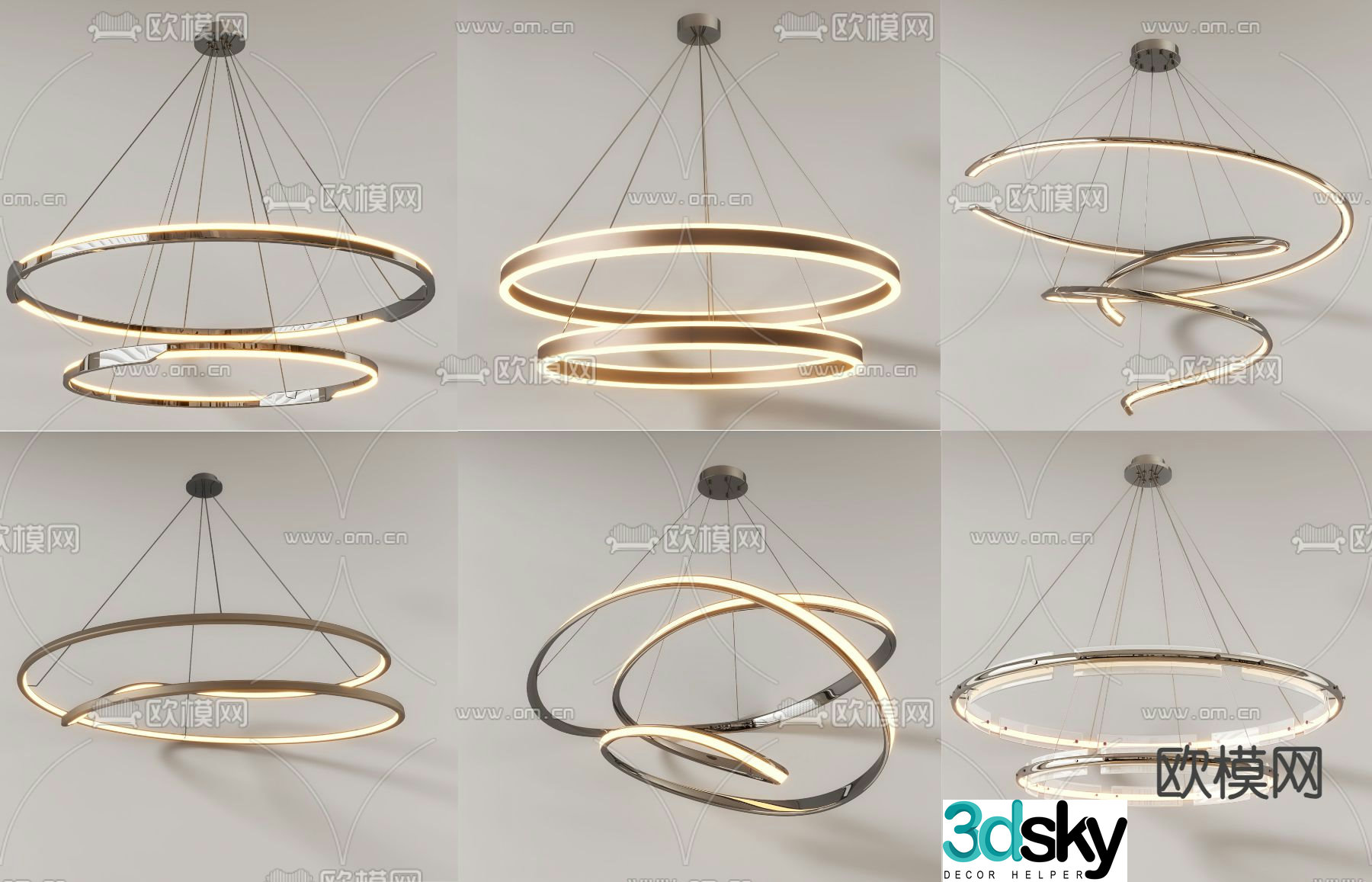 Ring chandelier Ring chandelier 3d model