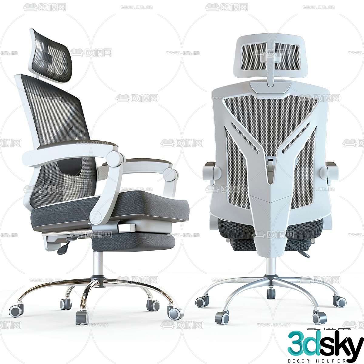 Hbada office chair conference chair staff chair 3d model
