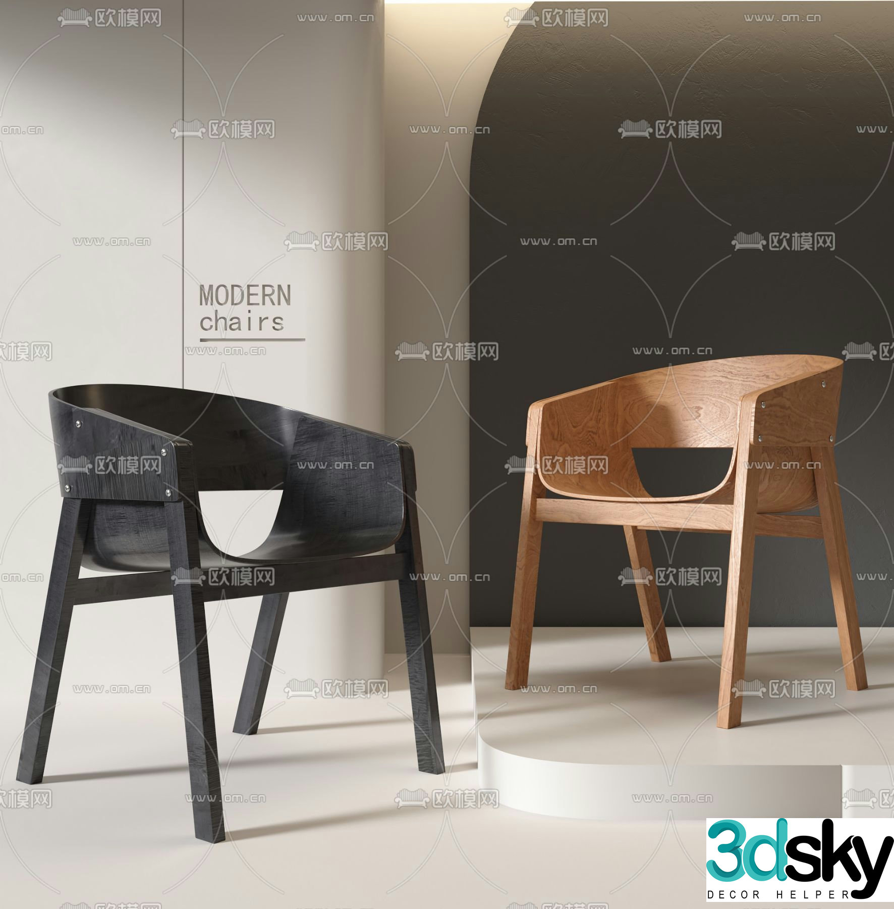 Medieval style chair dining chair 3d model