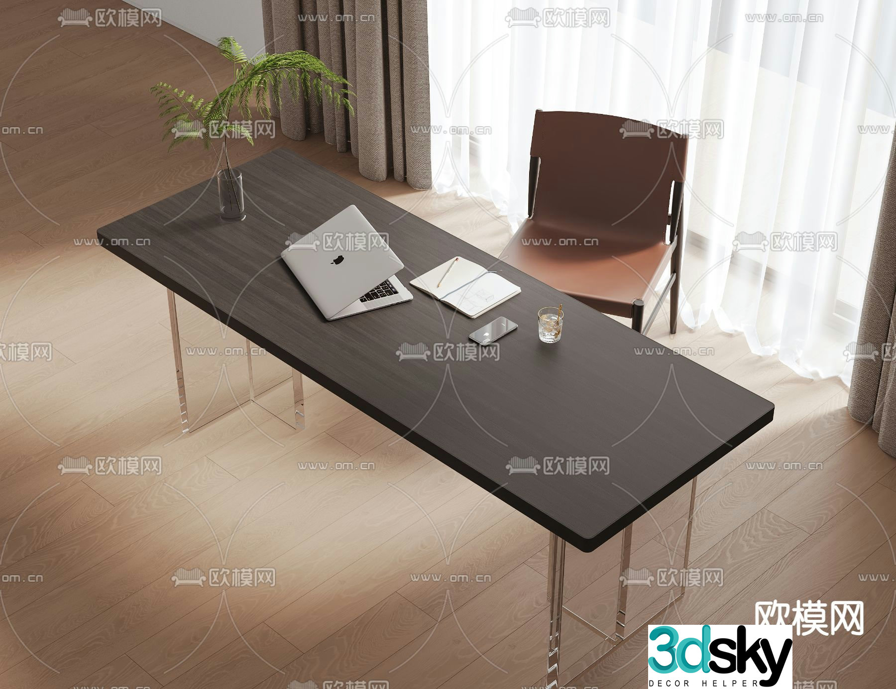 Modern desk chair 3d model