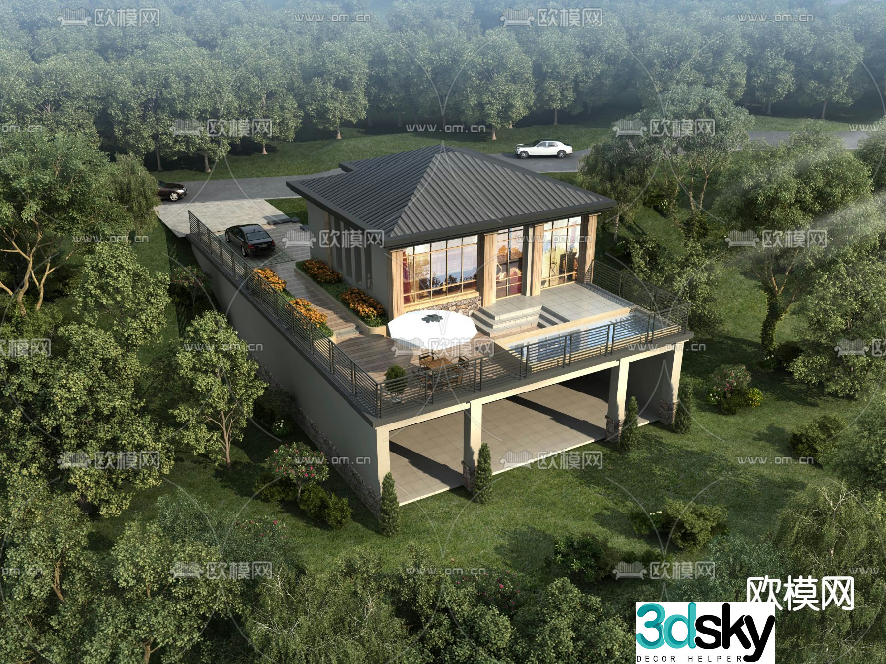 Villa appearance 3D model