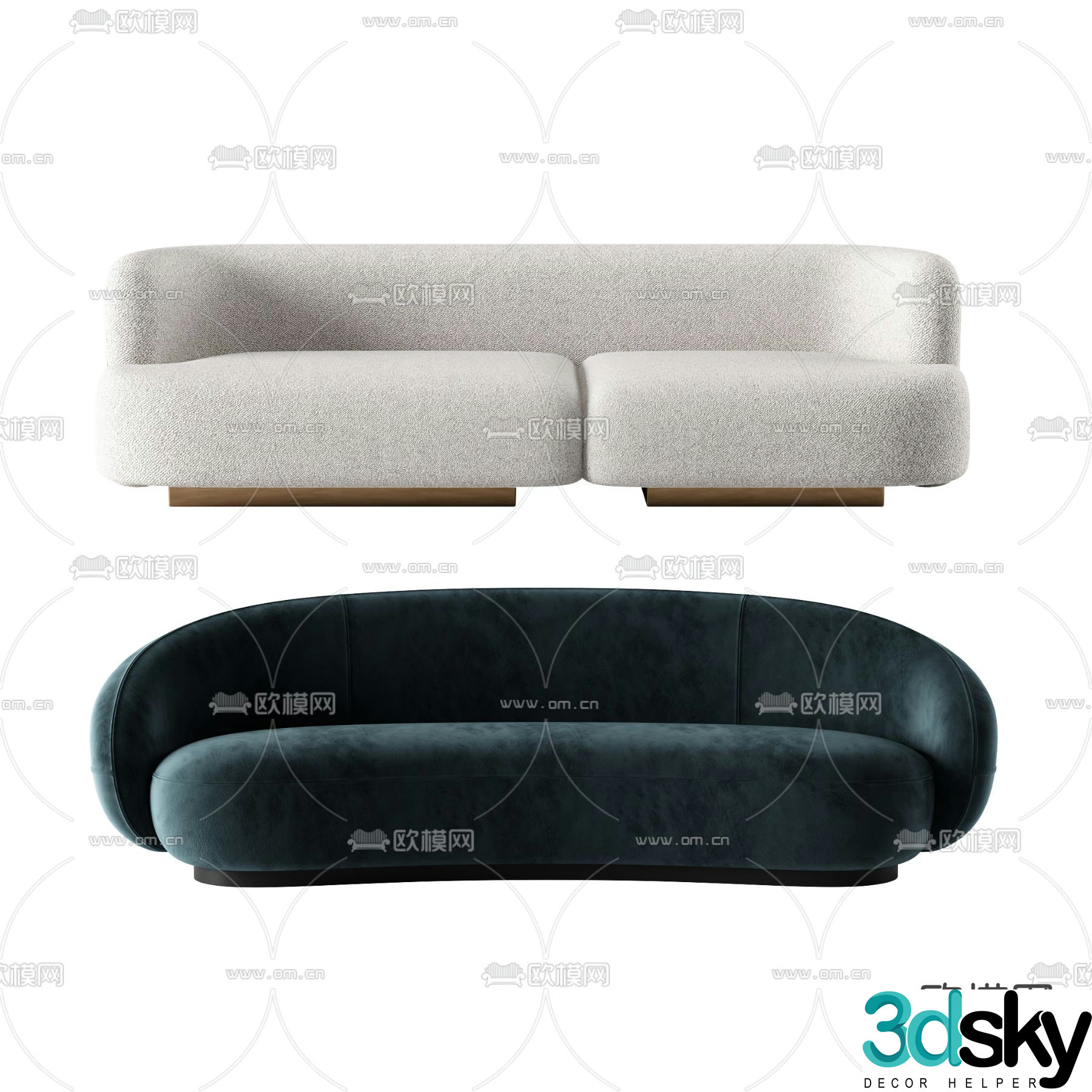 Modern love sofa 3d model