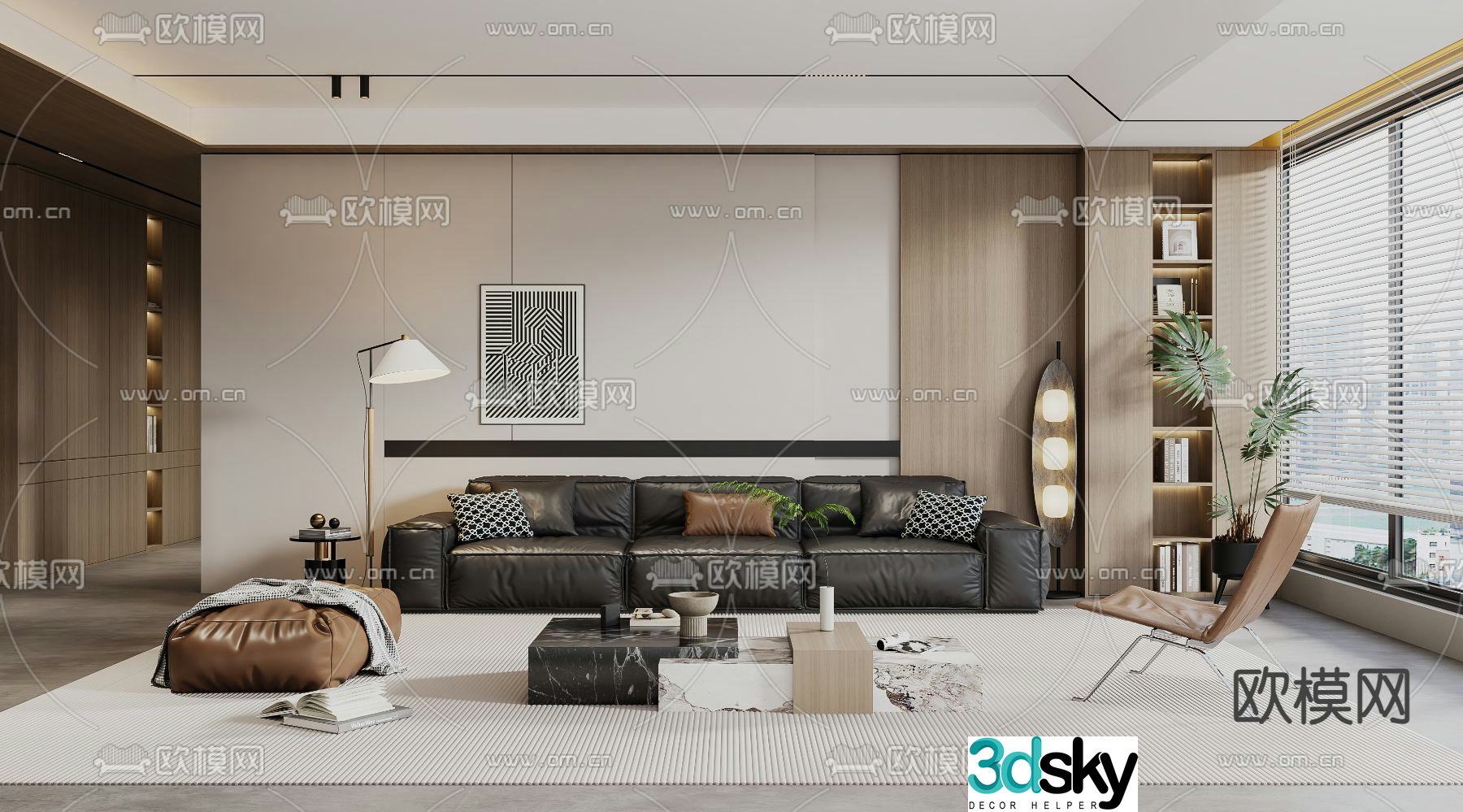 Modern living room 3d model