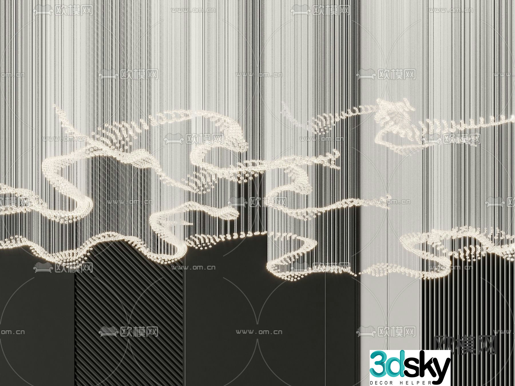 crystal chandelier hotel chandelier lobby chandelier 3d model