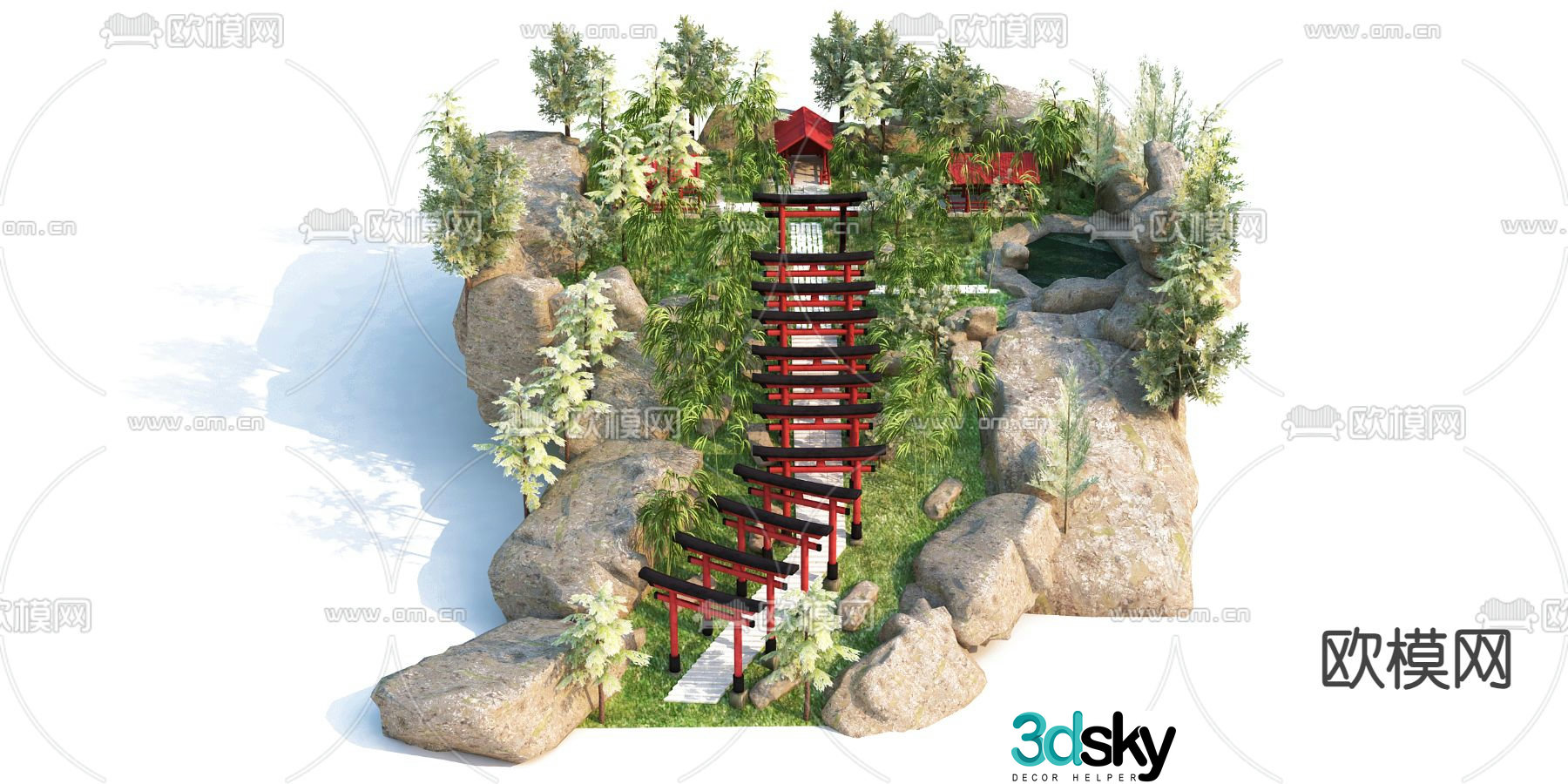 Modern gallery frame 3d model