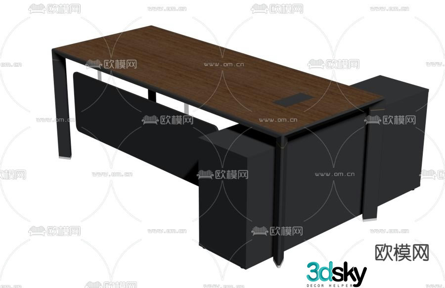 Modern office desk executive desk 3d model