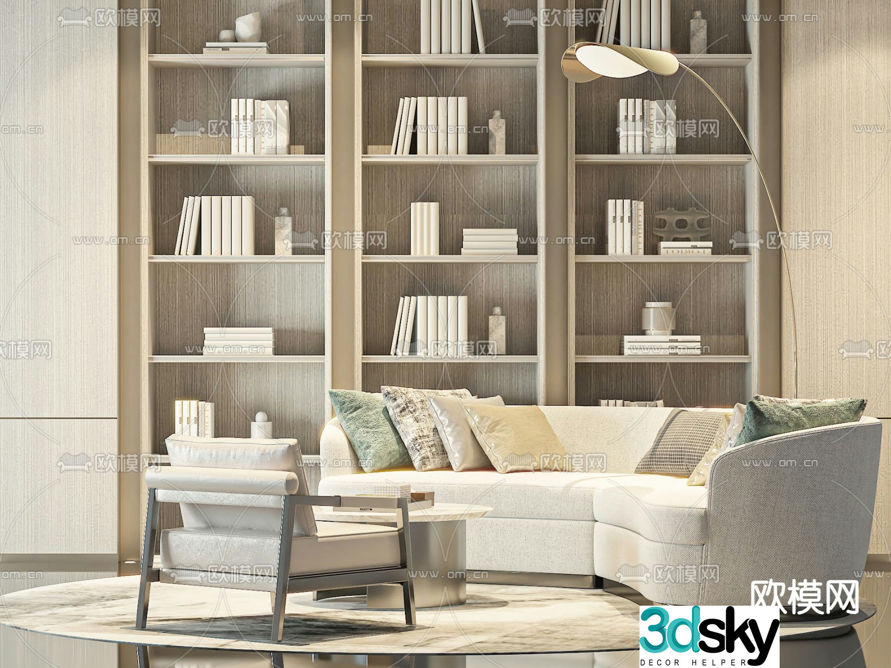 Modern sofa coffee table 3d model