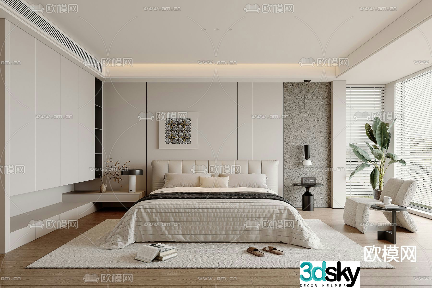 Modern bedroom Master bedroom Master room 3d model