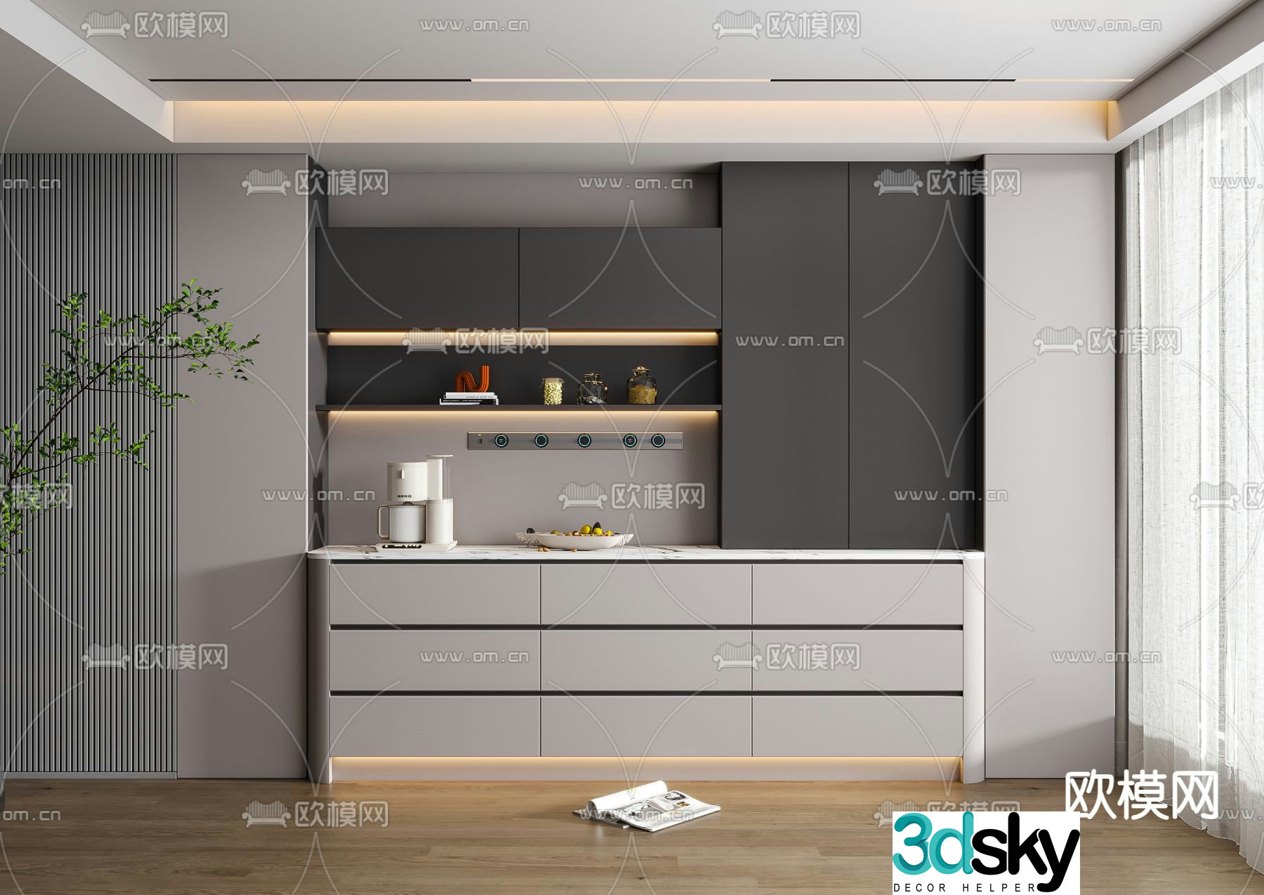 Modern sideboard 3d model