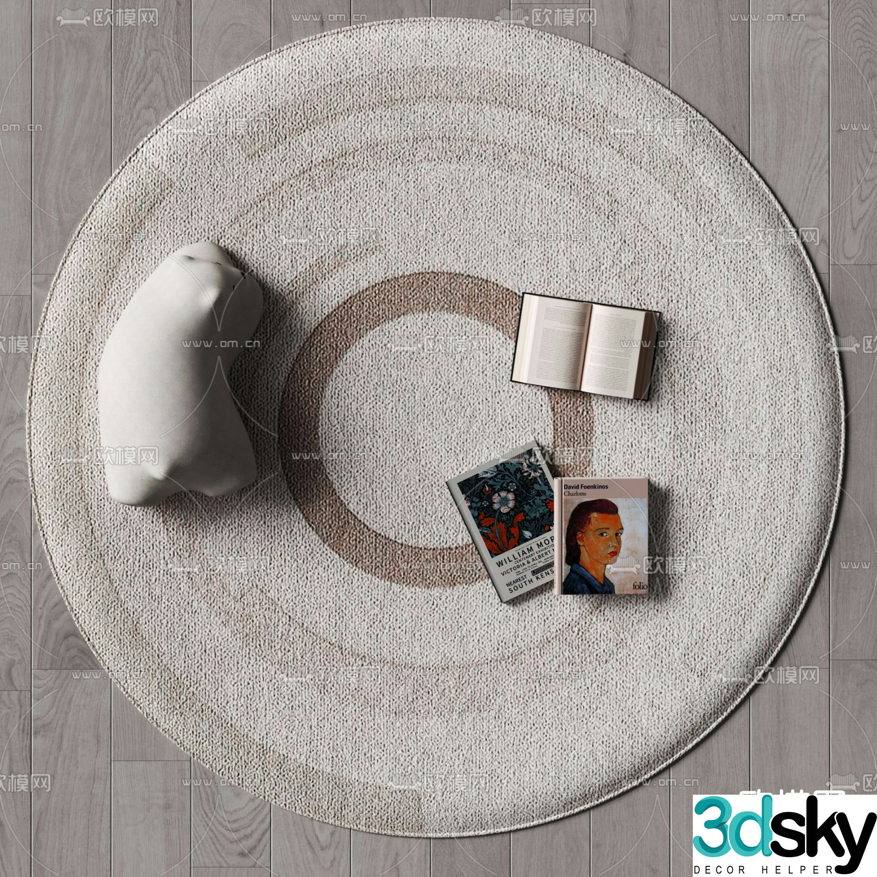3d model of circular carpet