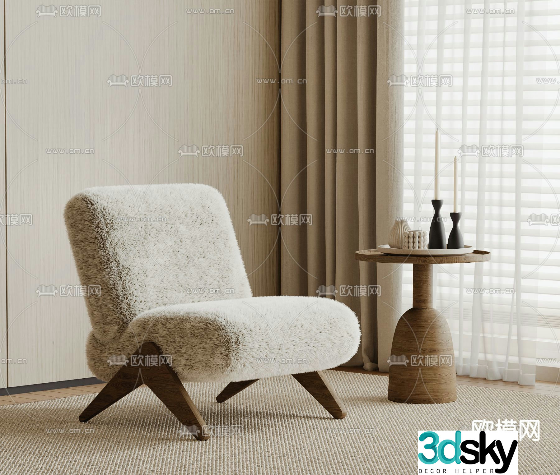 Modern lounge chair 3d model