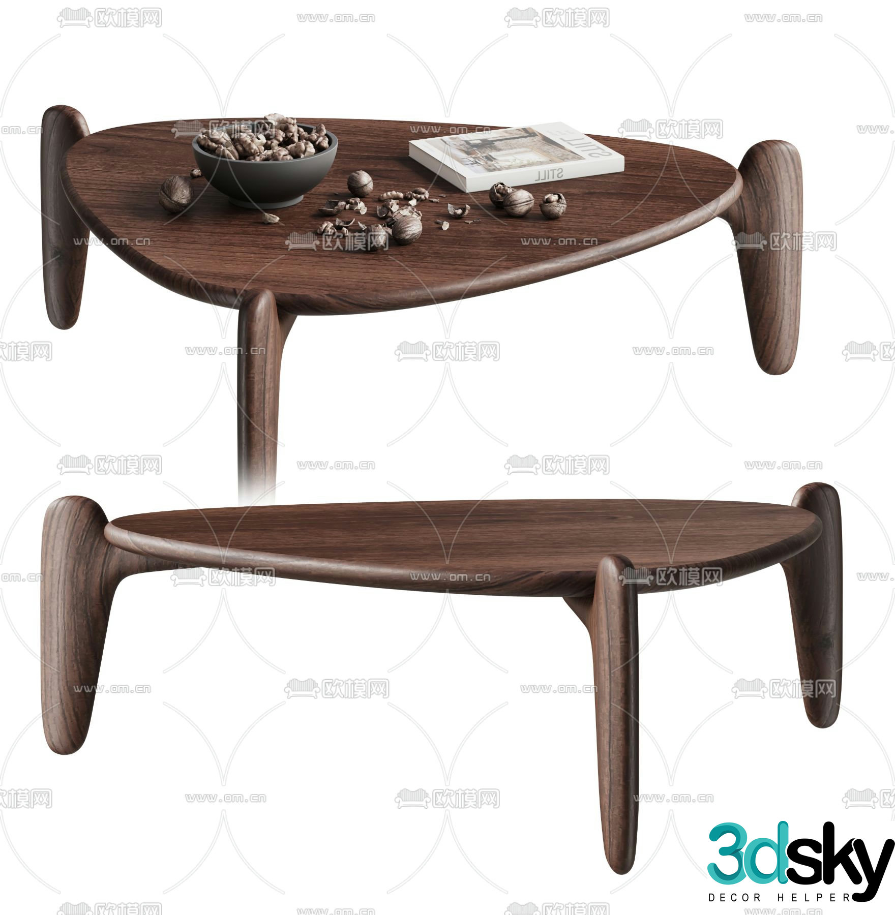 Medieval style coffee table 3D model