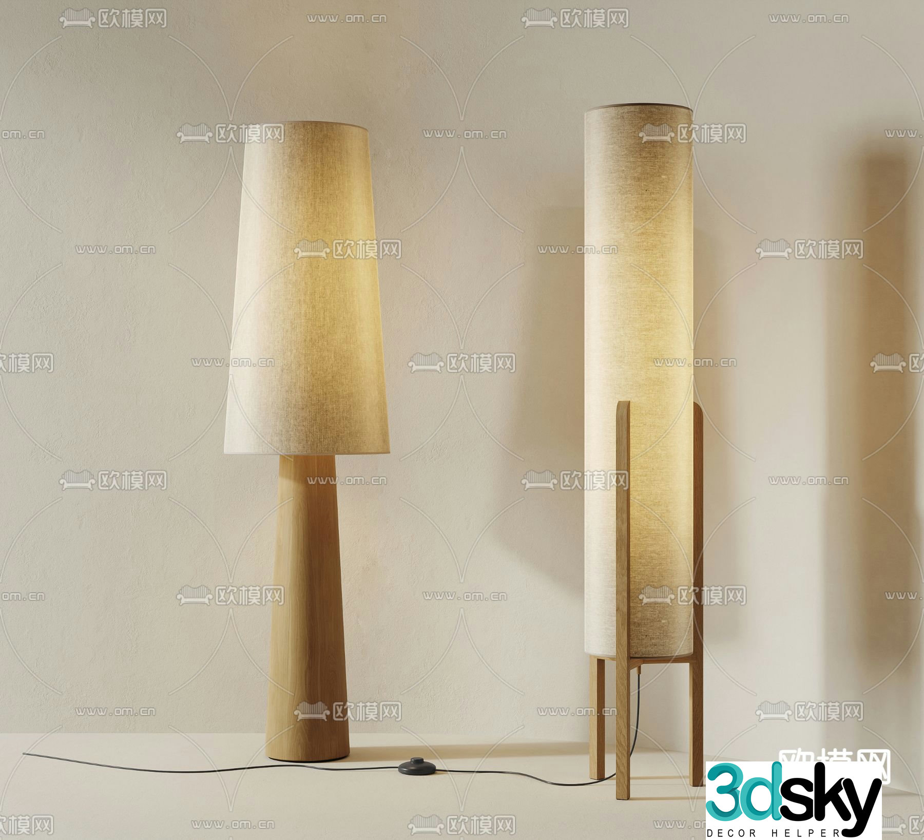 Modern floor lamp 3d model