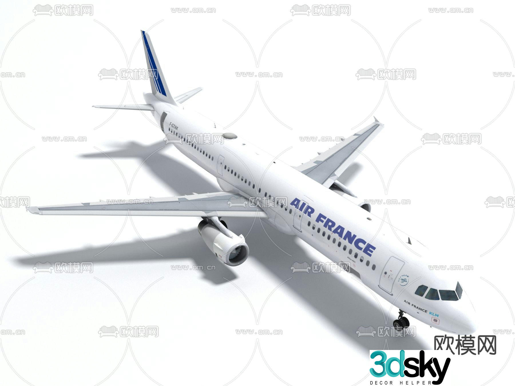 Aircraft civil airliner 3d model