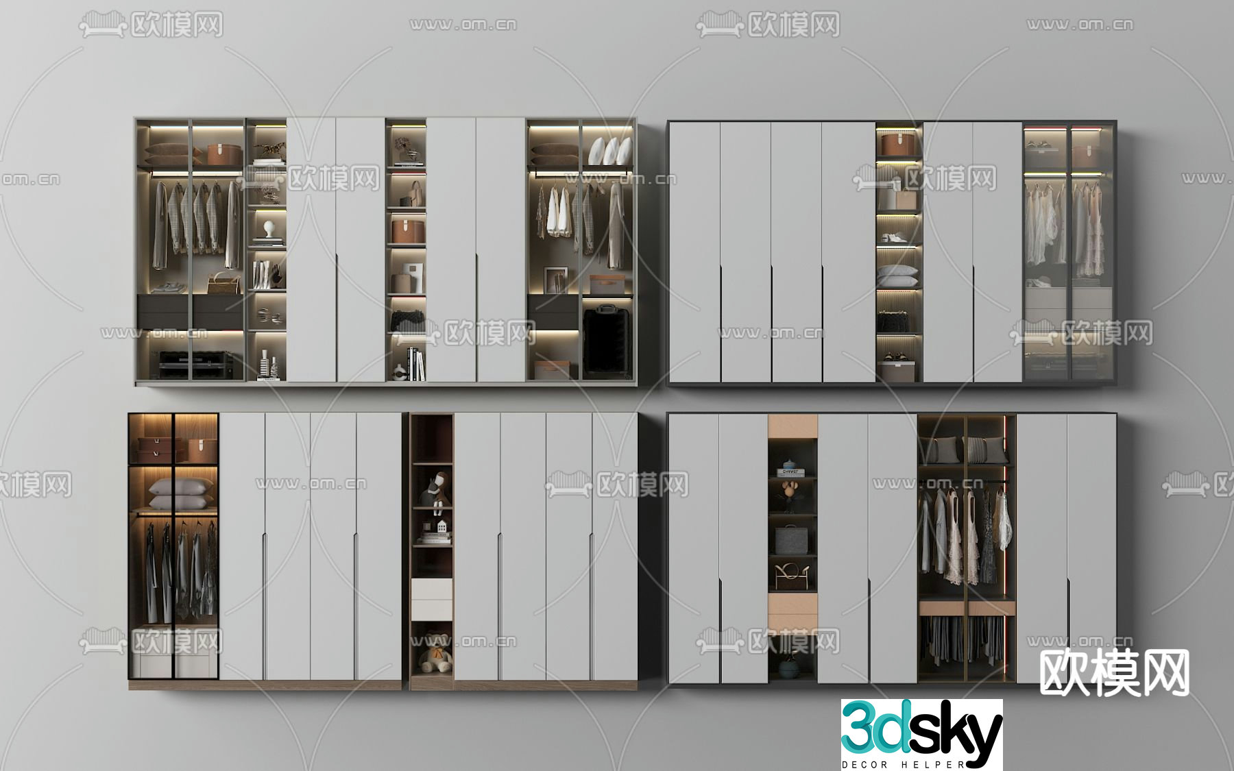 Modern wardrobe 3d model