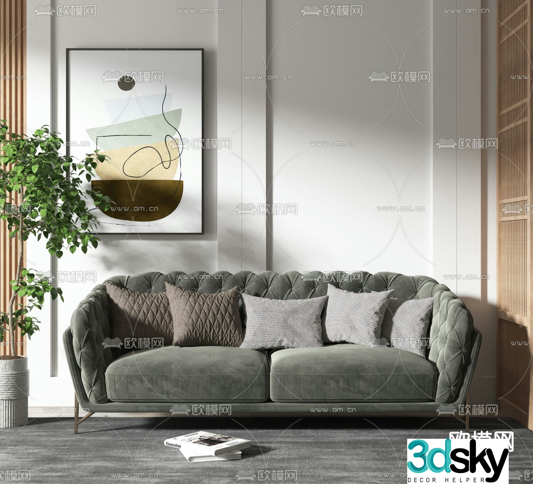 Modern love sofa 3d model