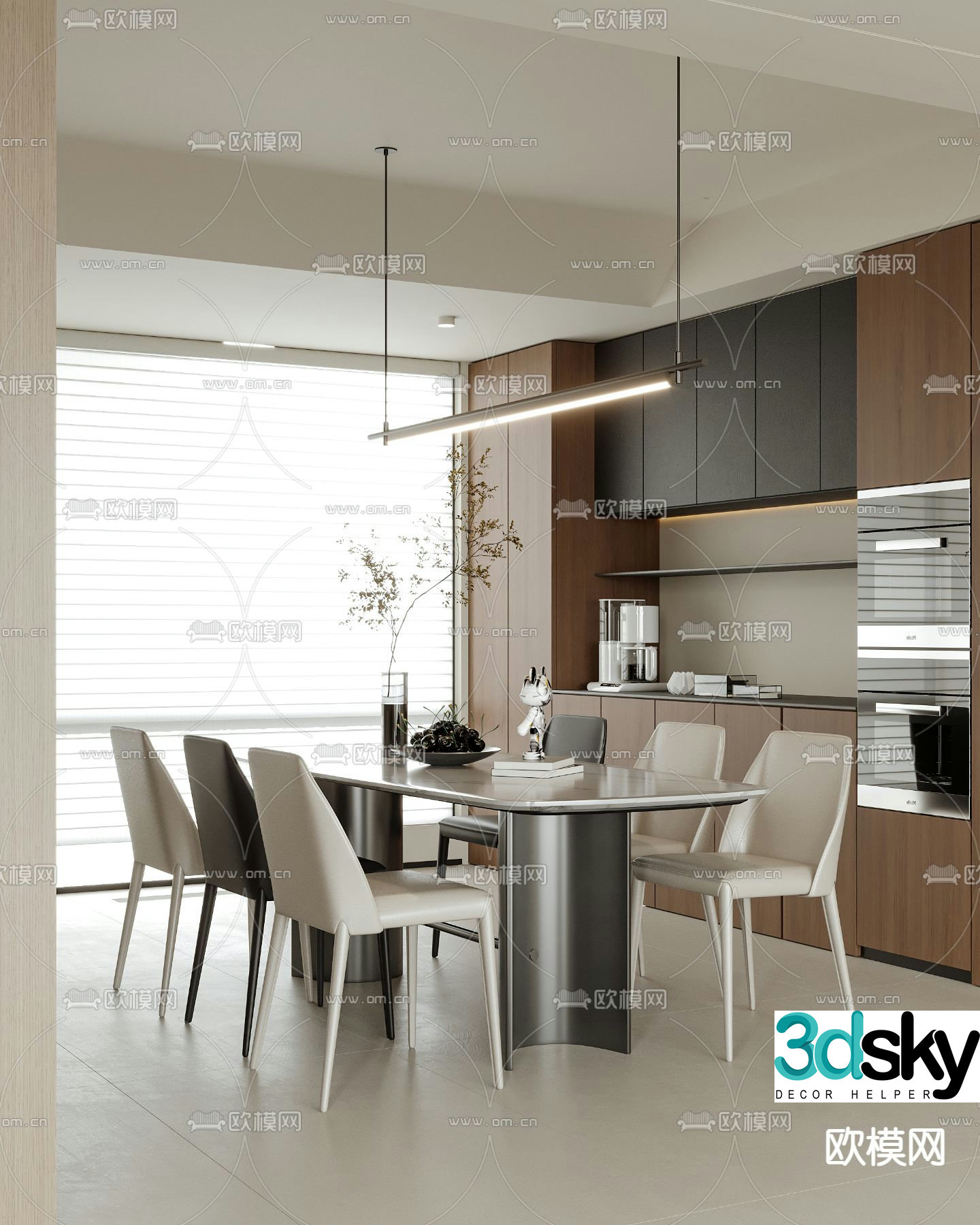 Modern restaurant 3d model