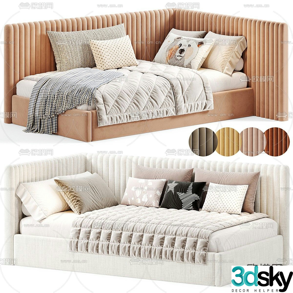 Pat copil Empire modern sofa bed 3d model