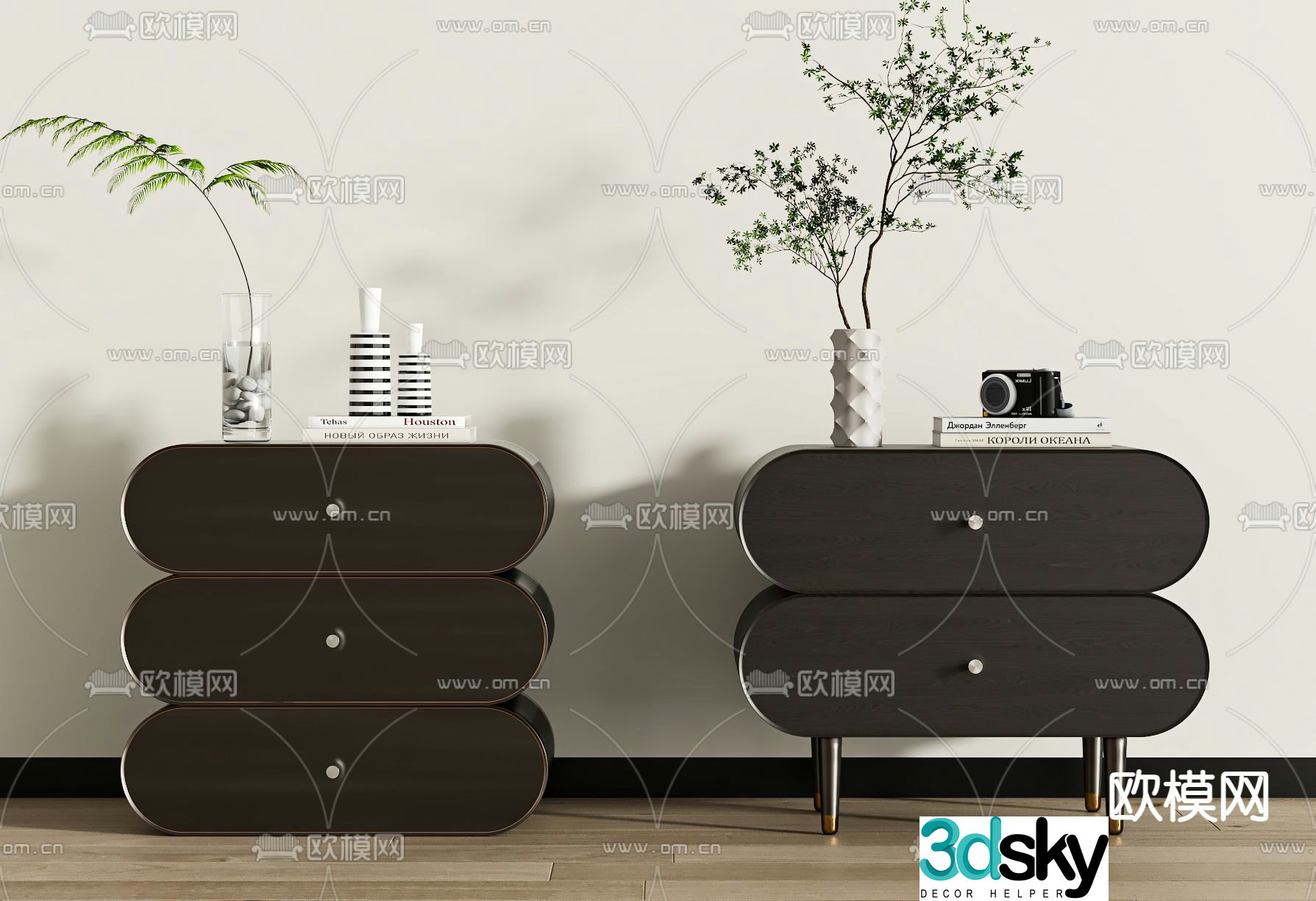 Modern bedside table 3d model