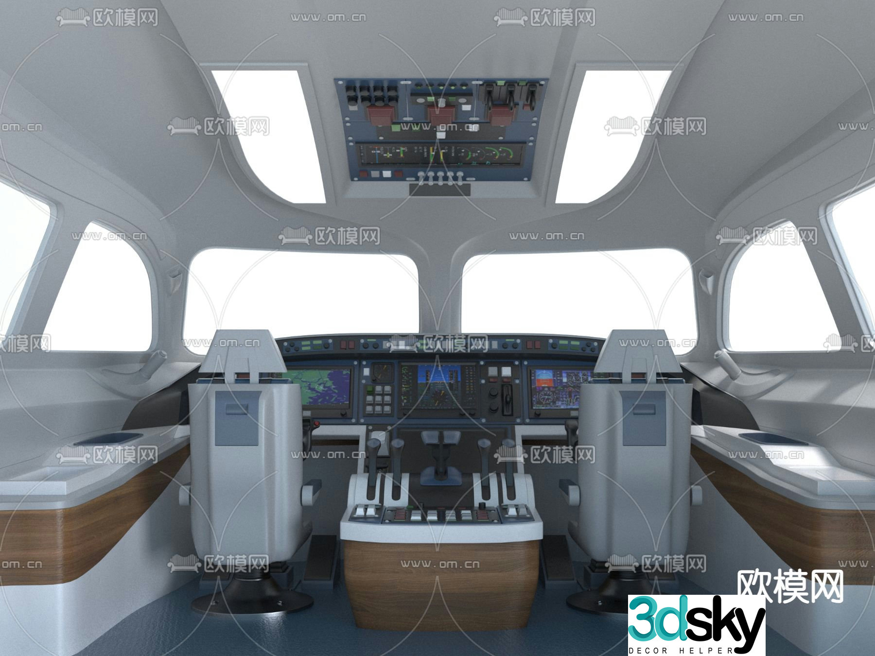 cabin cockpit cab 3d model