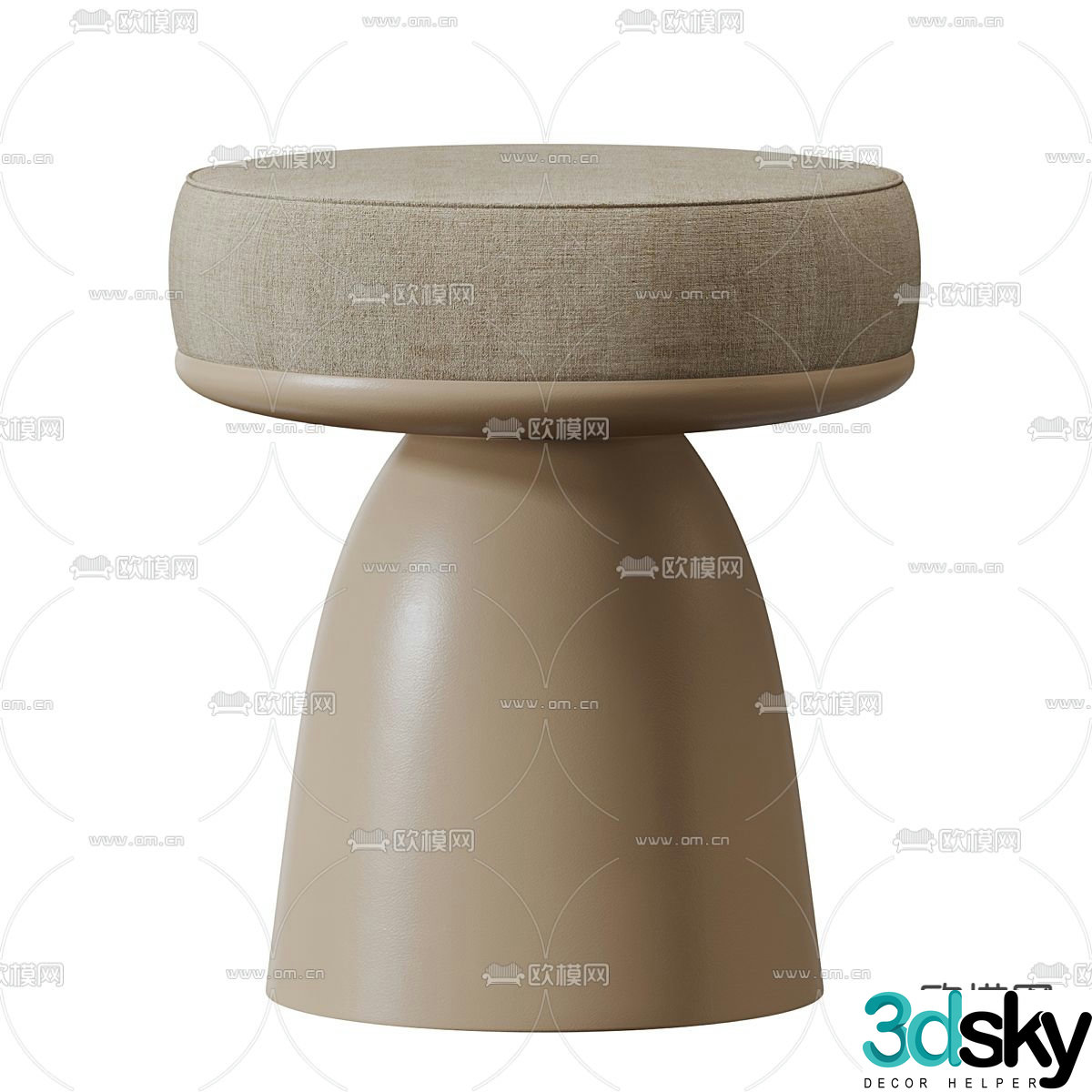 Stool sofa stool low stool 3d model