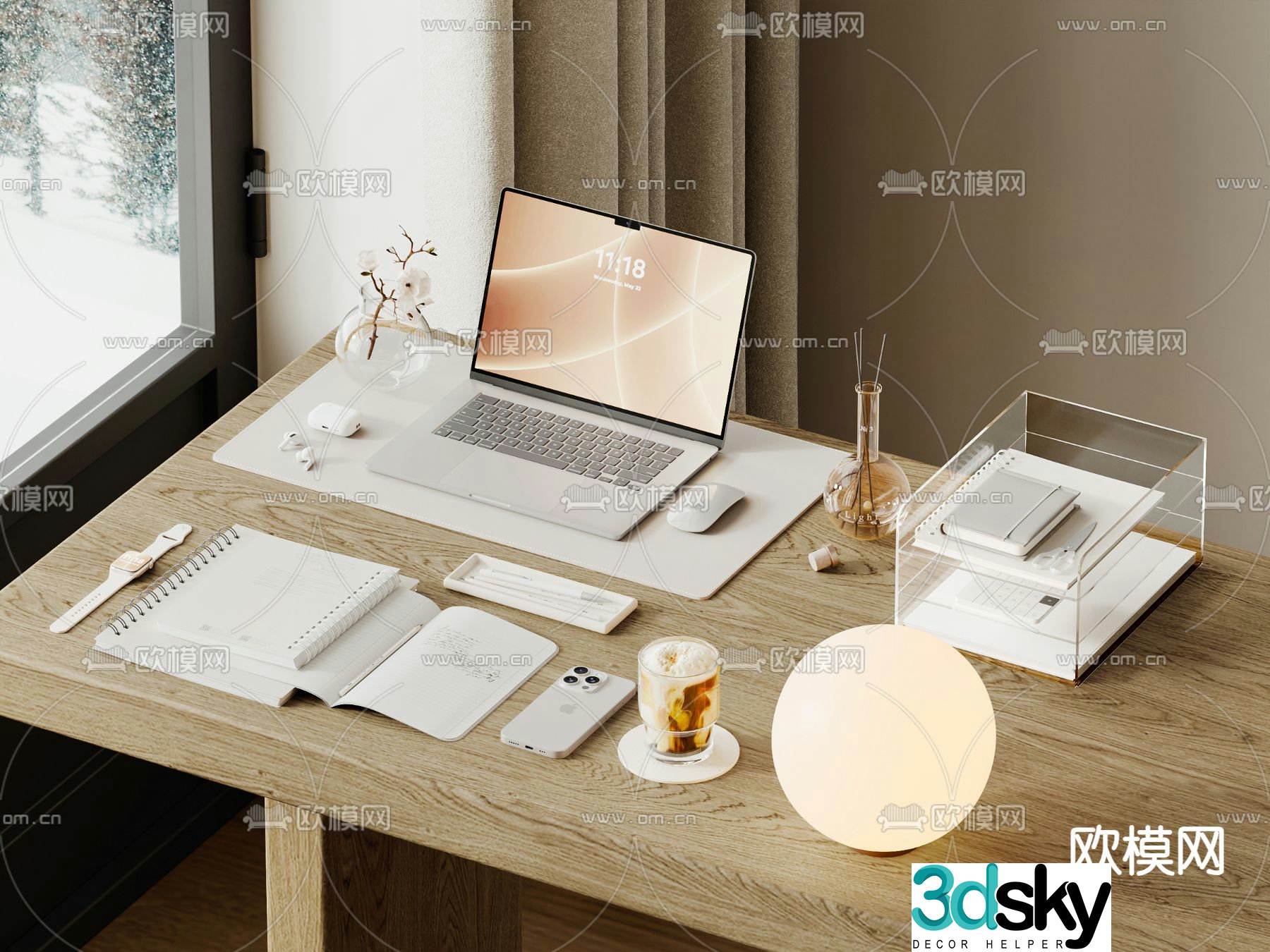 Office supplies 3d model