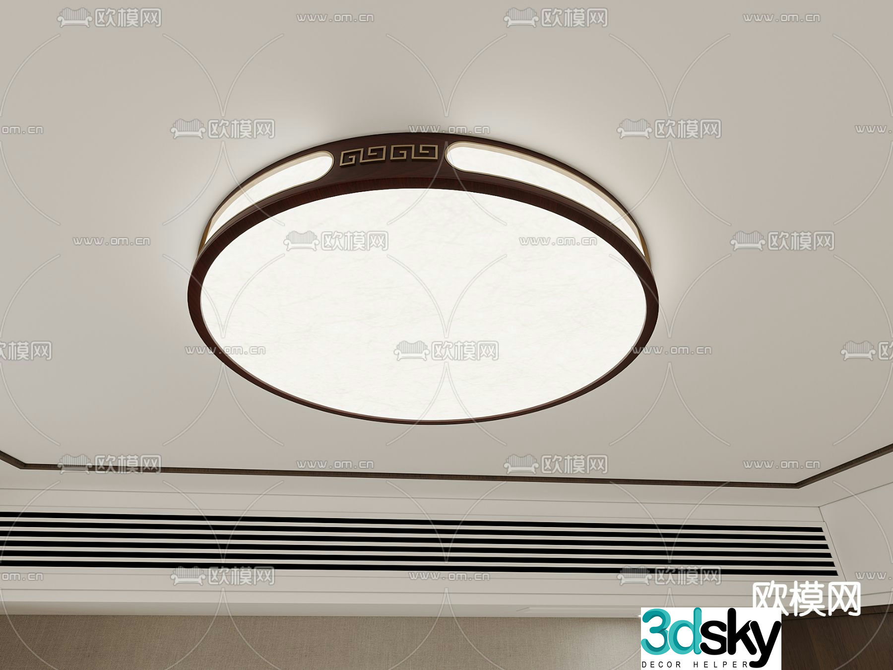 New Chinese style ceiling lamp bedroom lamp 3d model