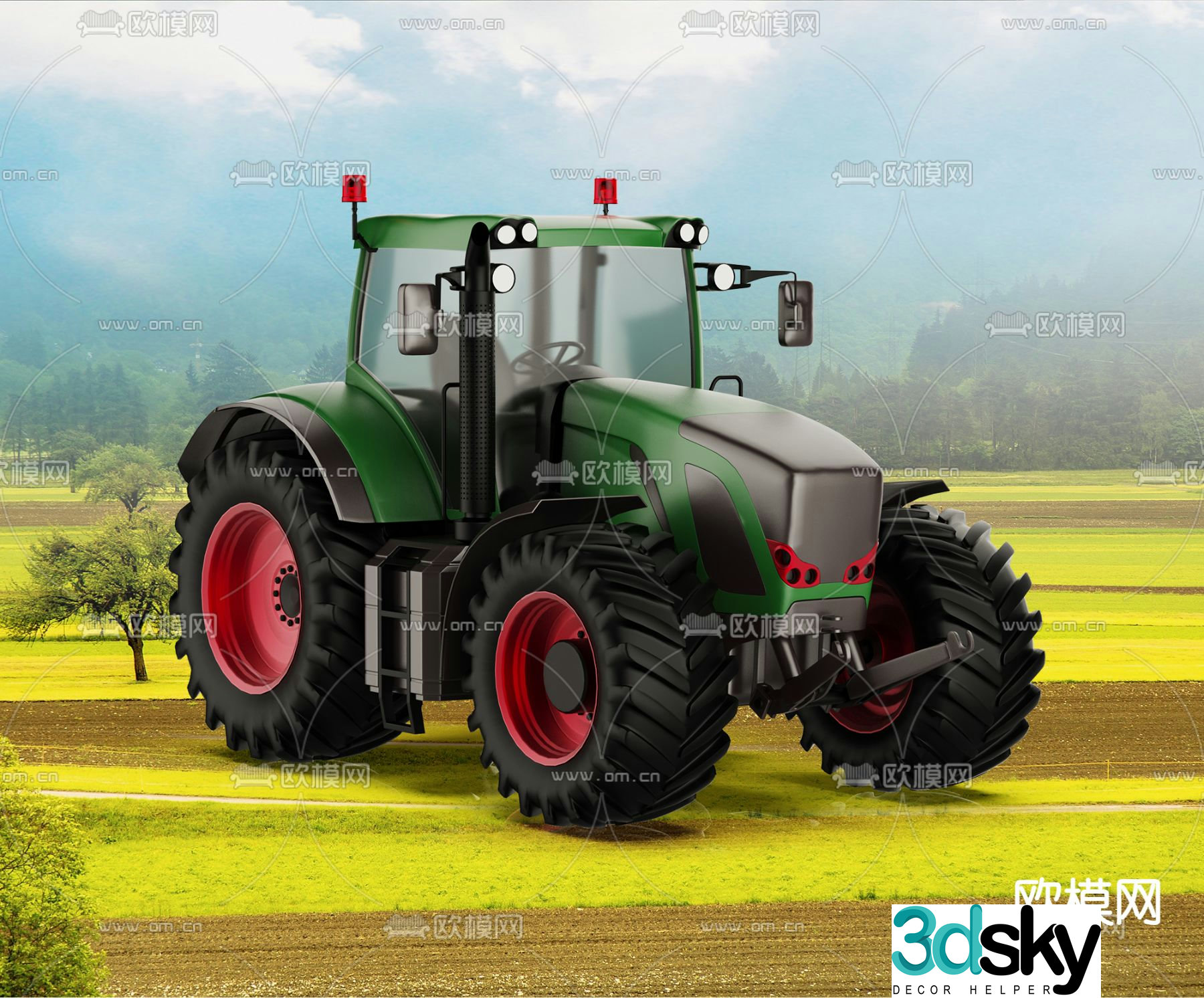 Agricultural vehicle engineering vehicle 3d model