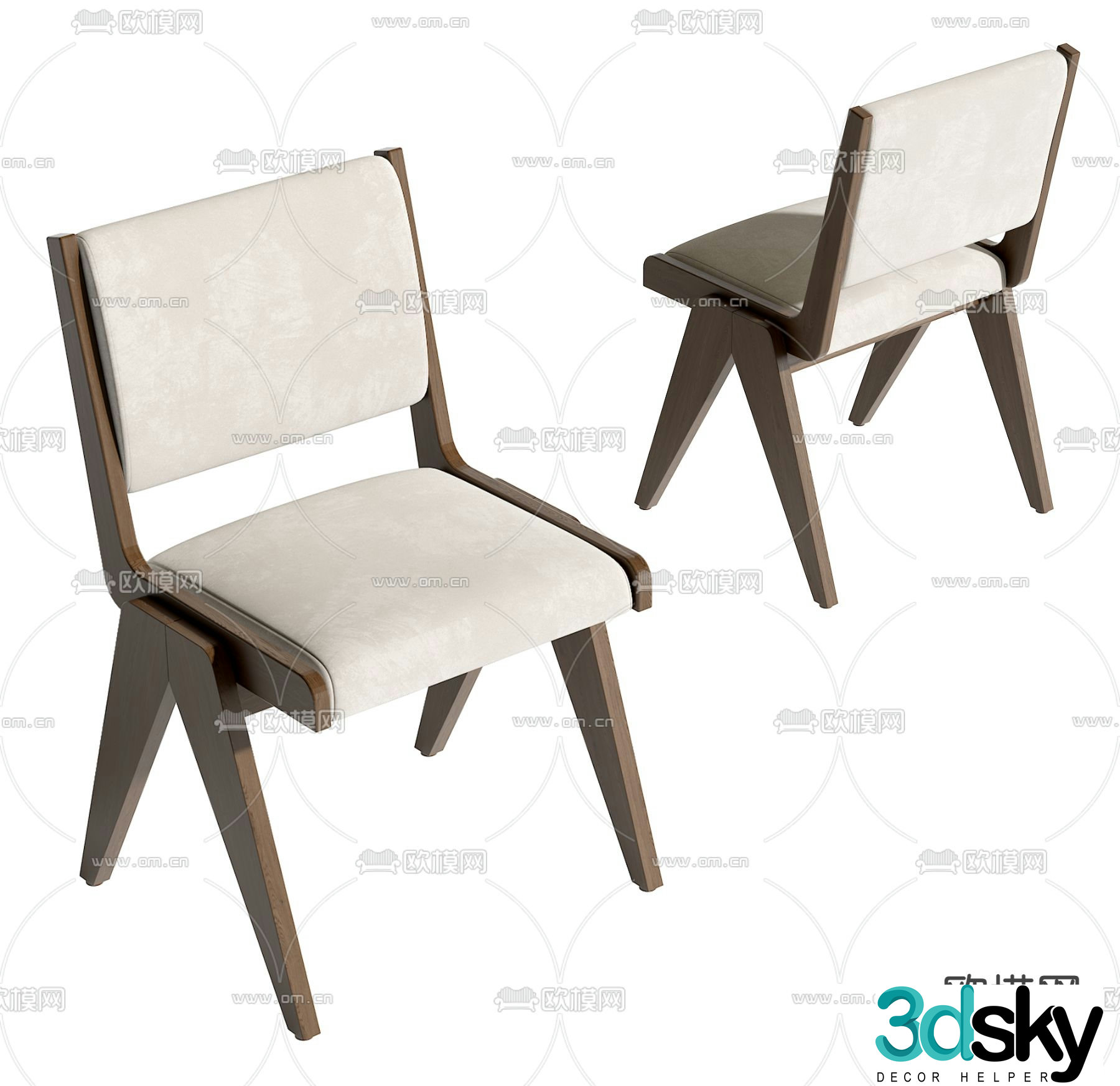 Giorgetti chair dining chair 3d model