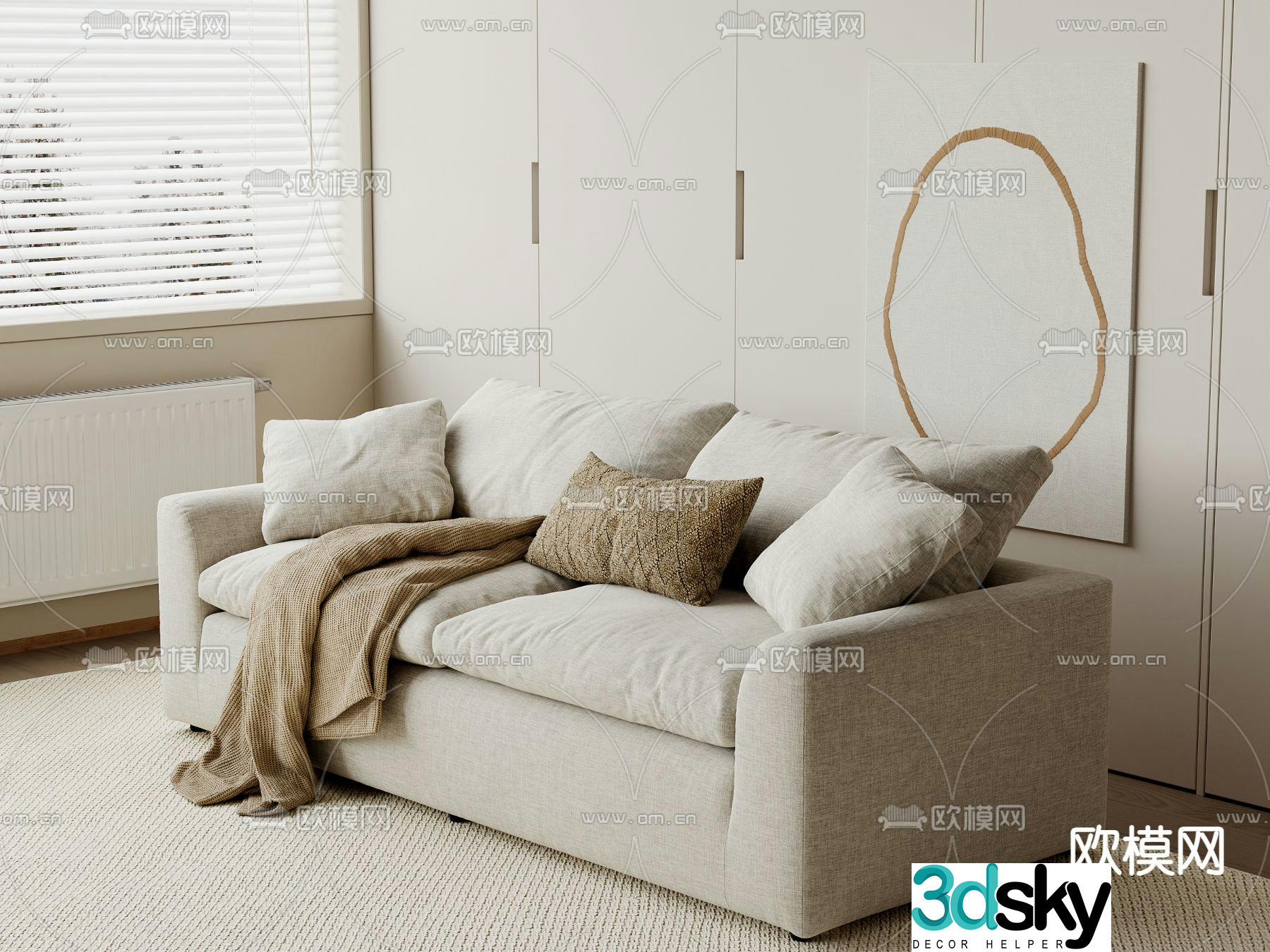 Double sofa 3d model