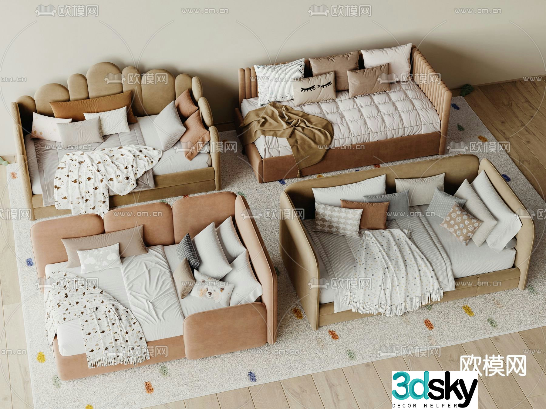 crib children’s bed 3d model