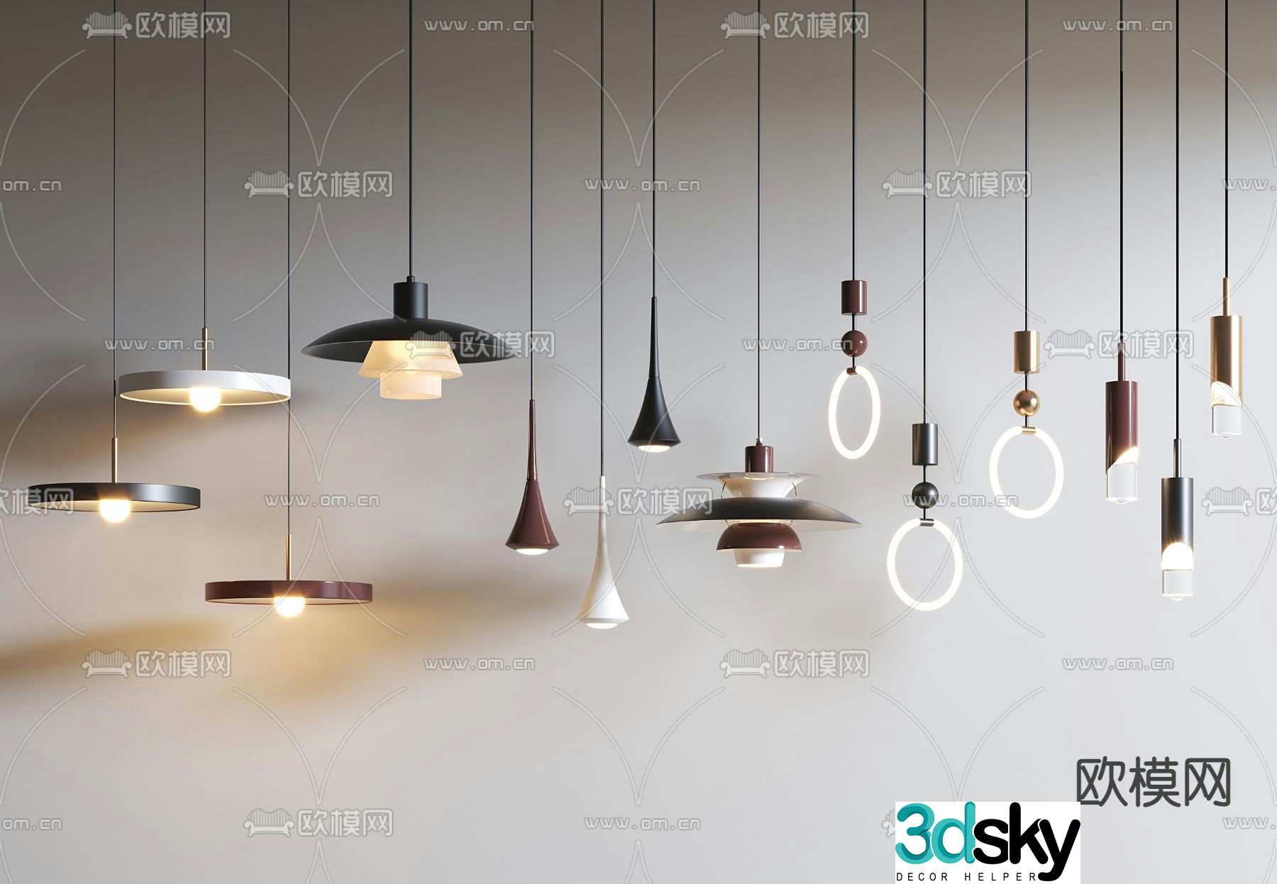 modern chandelier 3d model