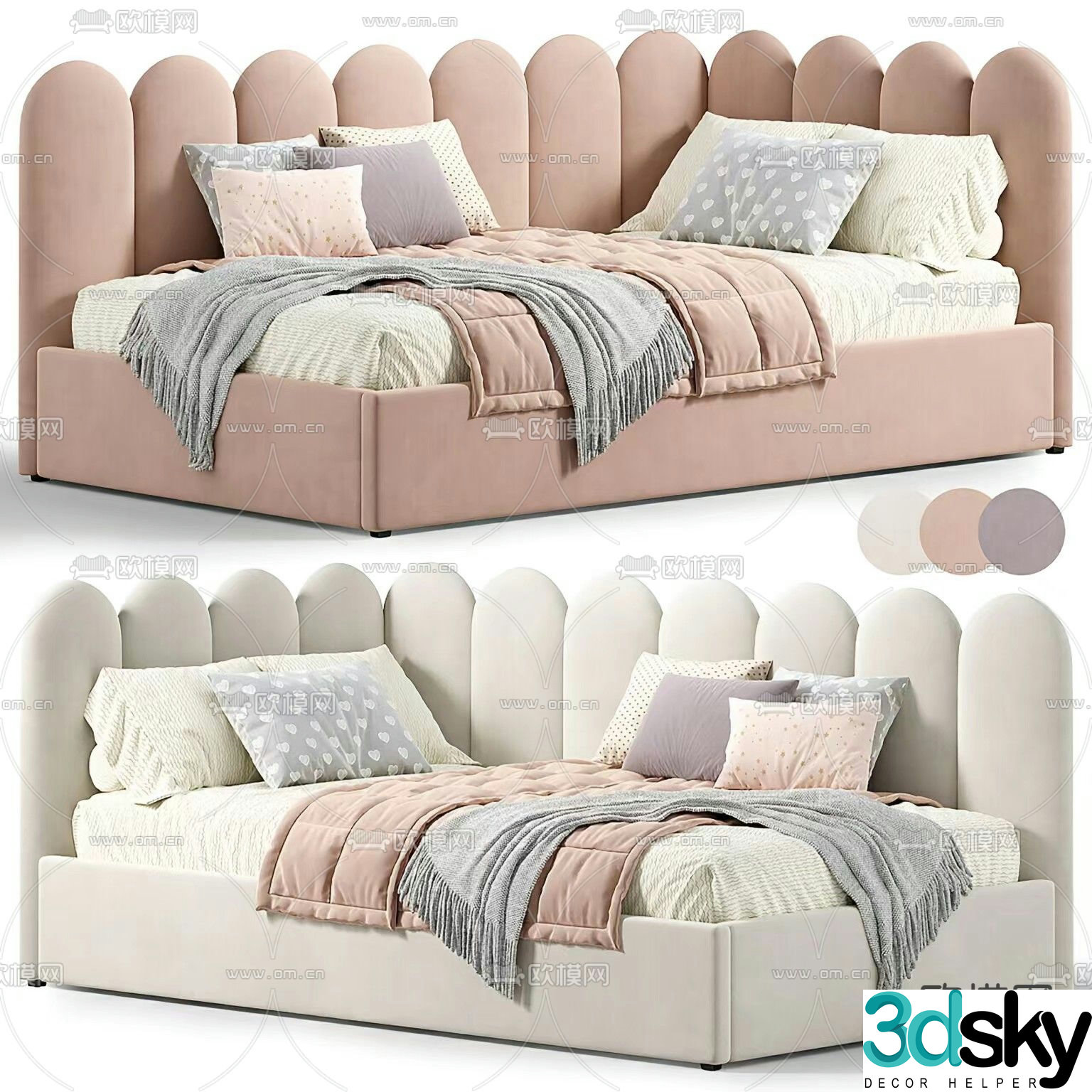 Modern sofa bed 3d model