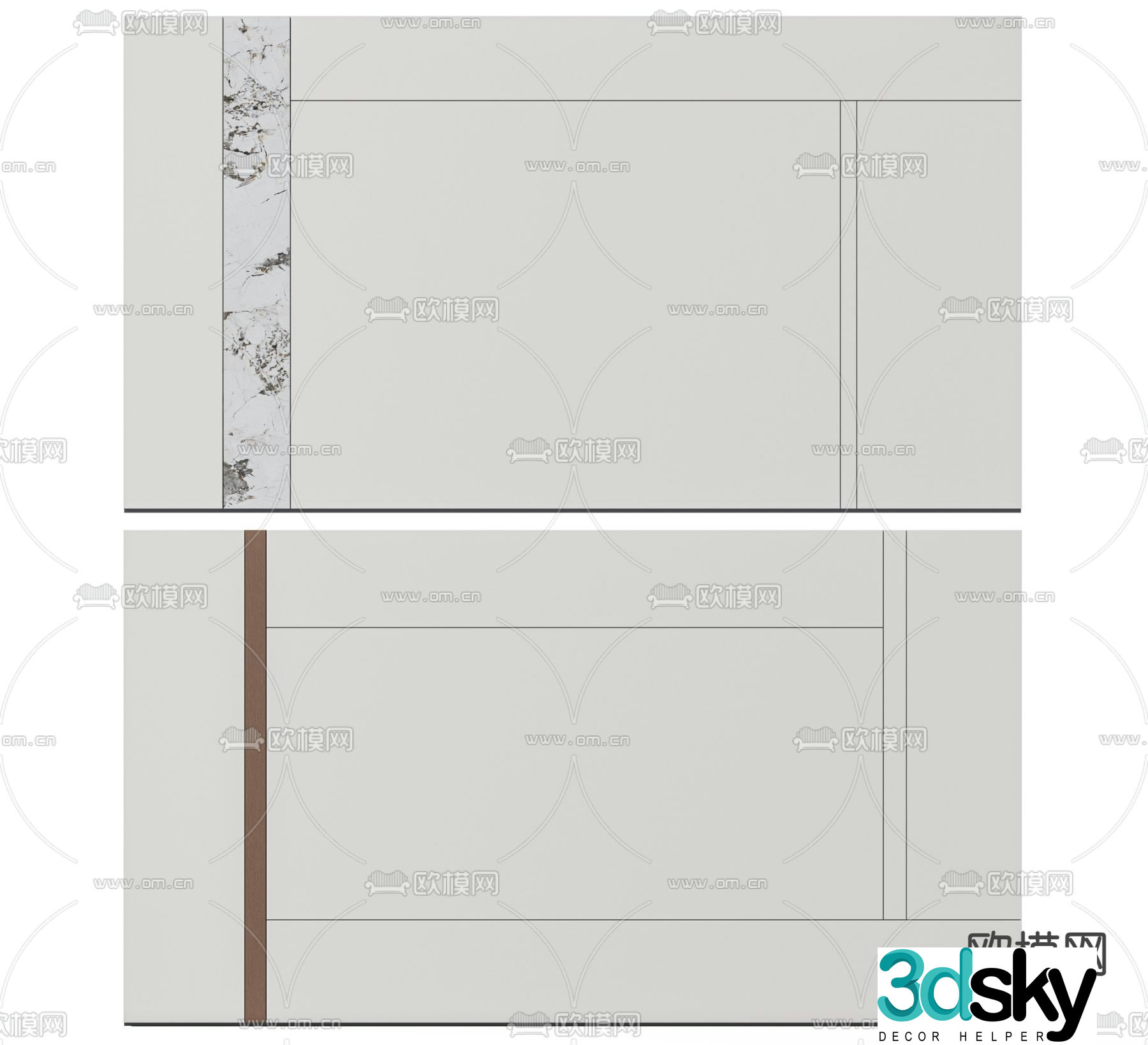 Sofa background wall 3d model