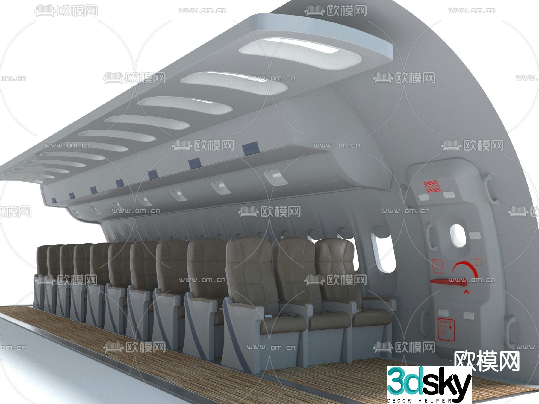cabin cabin airliner 3d model