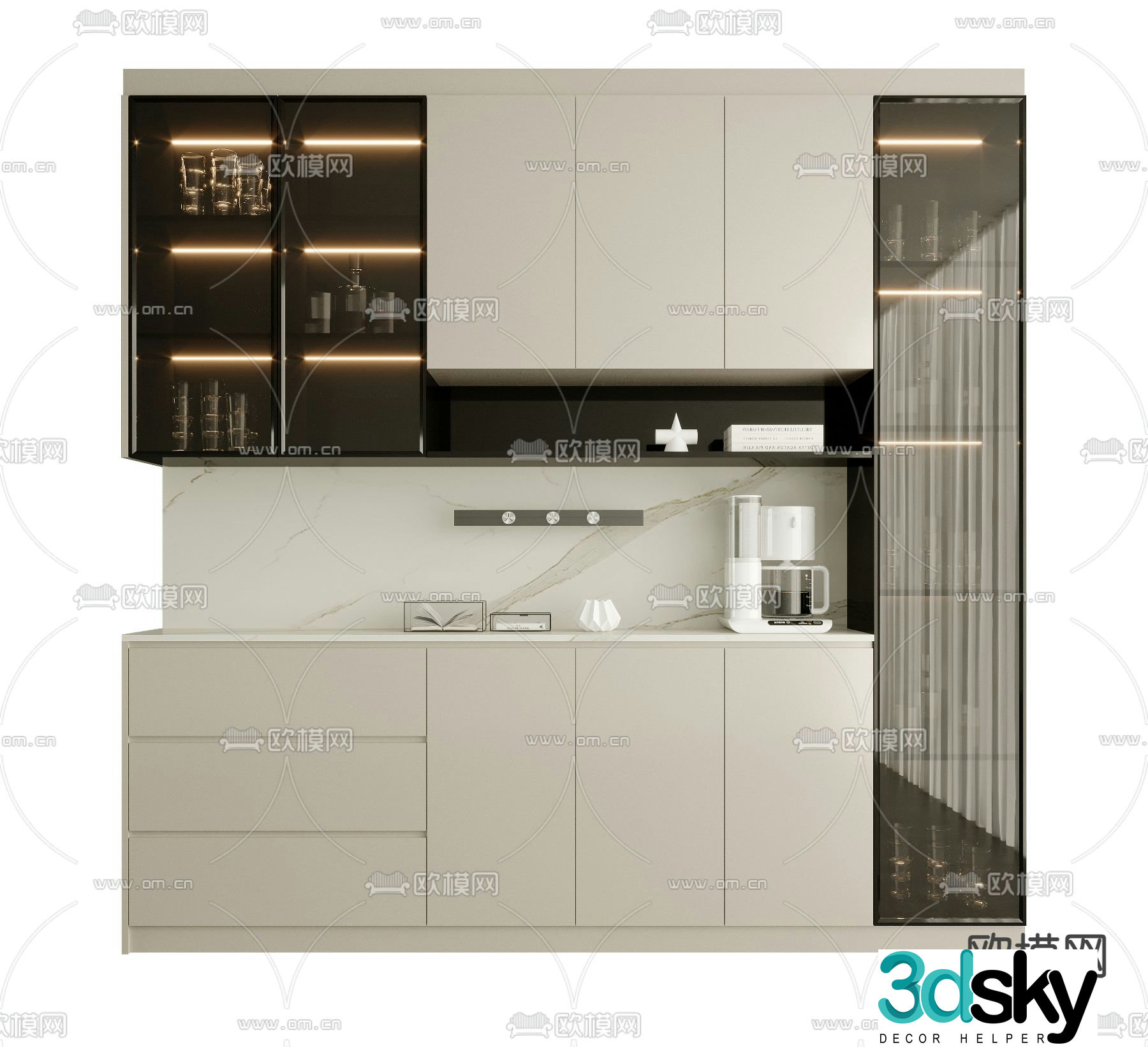 Modern sideboard 3D model