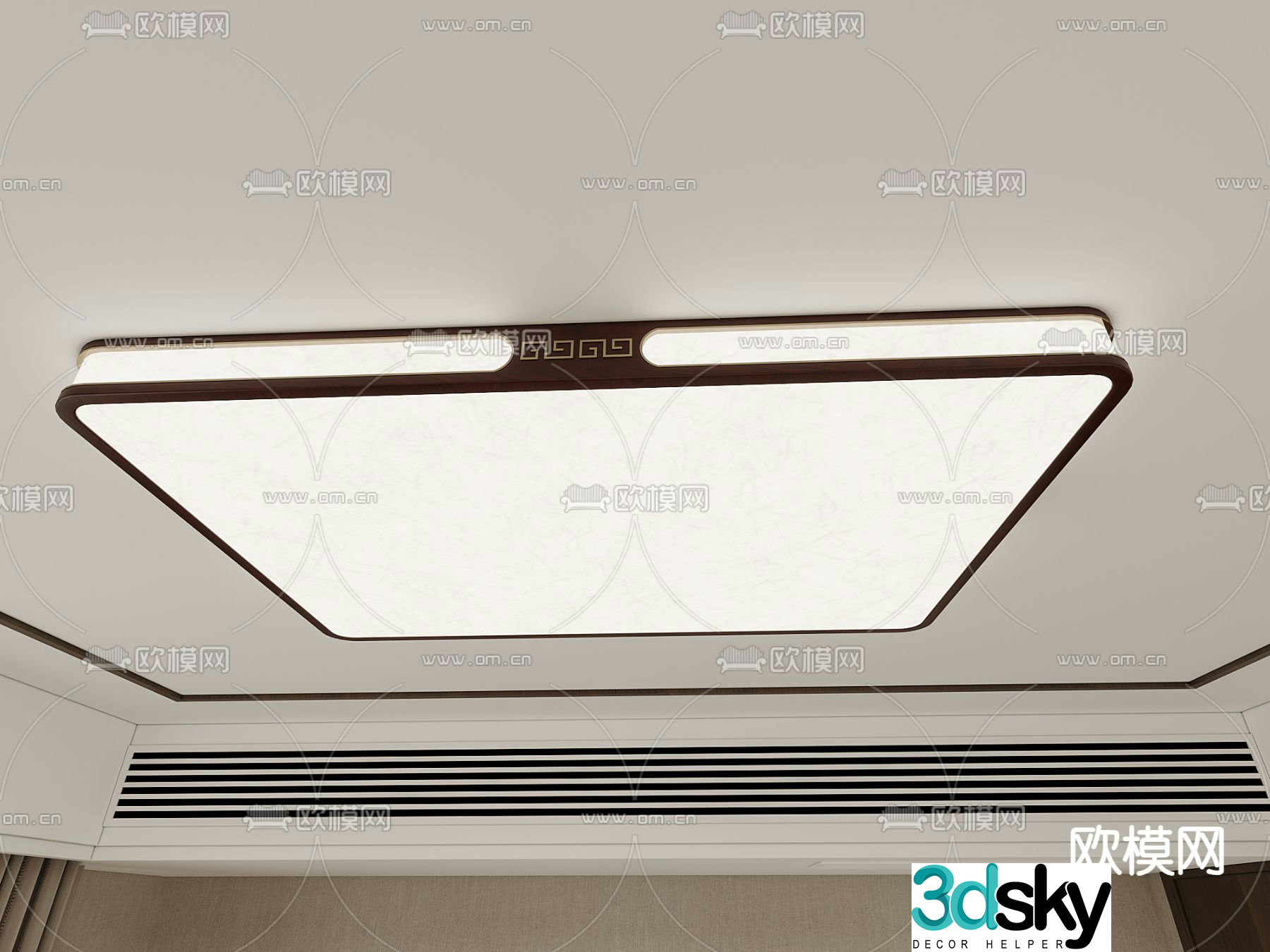 New Chinese style ceiling lamp 3d model