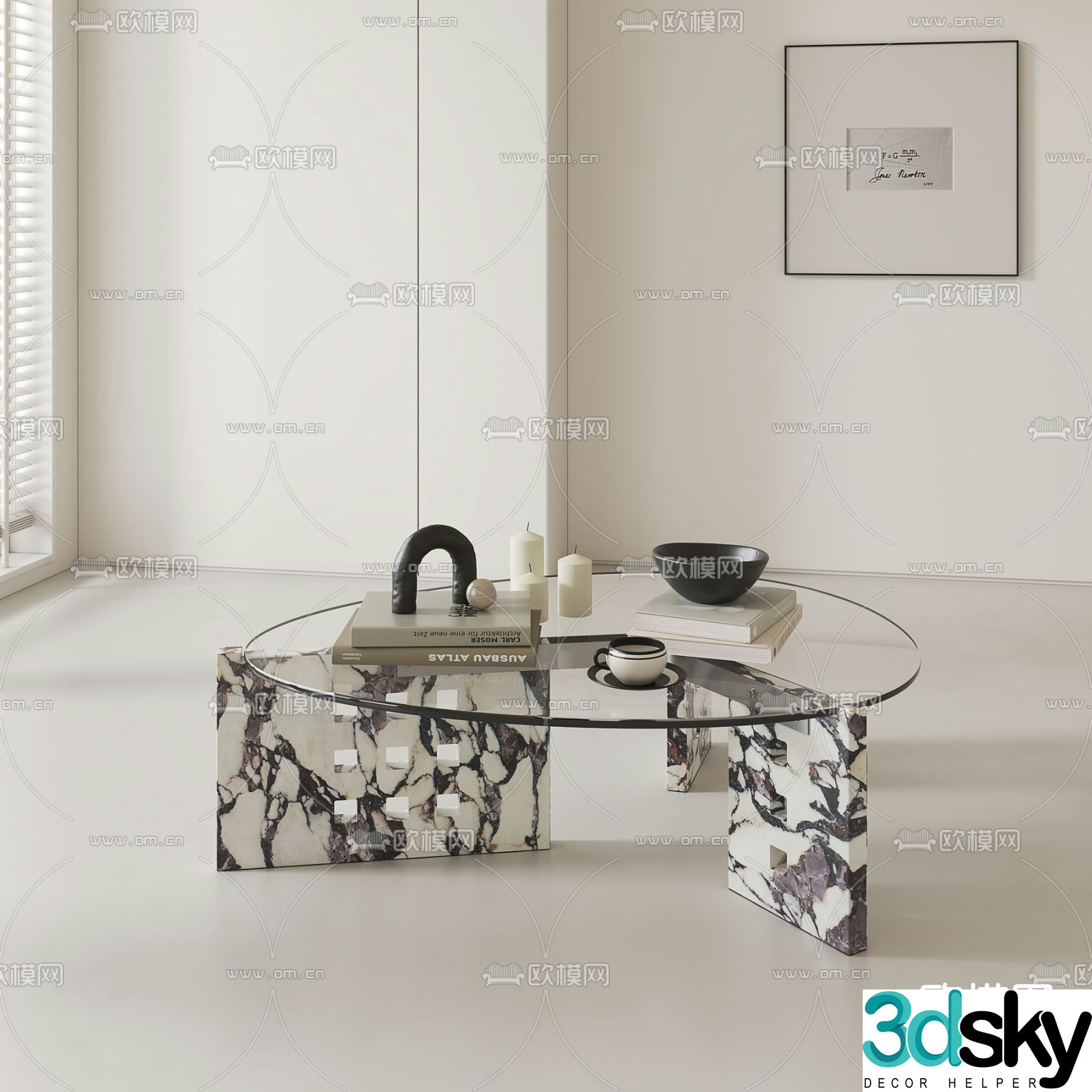 Medieval style coffee table 3D model