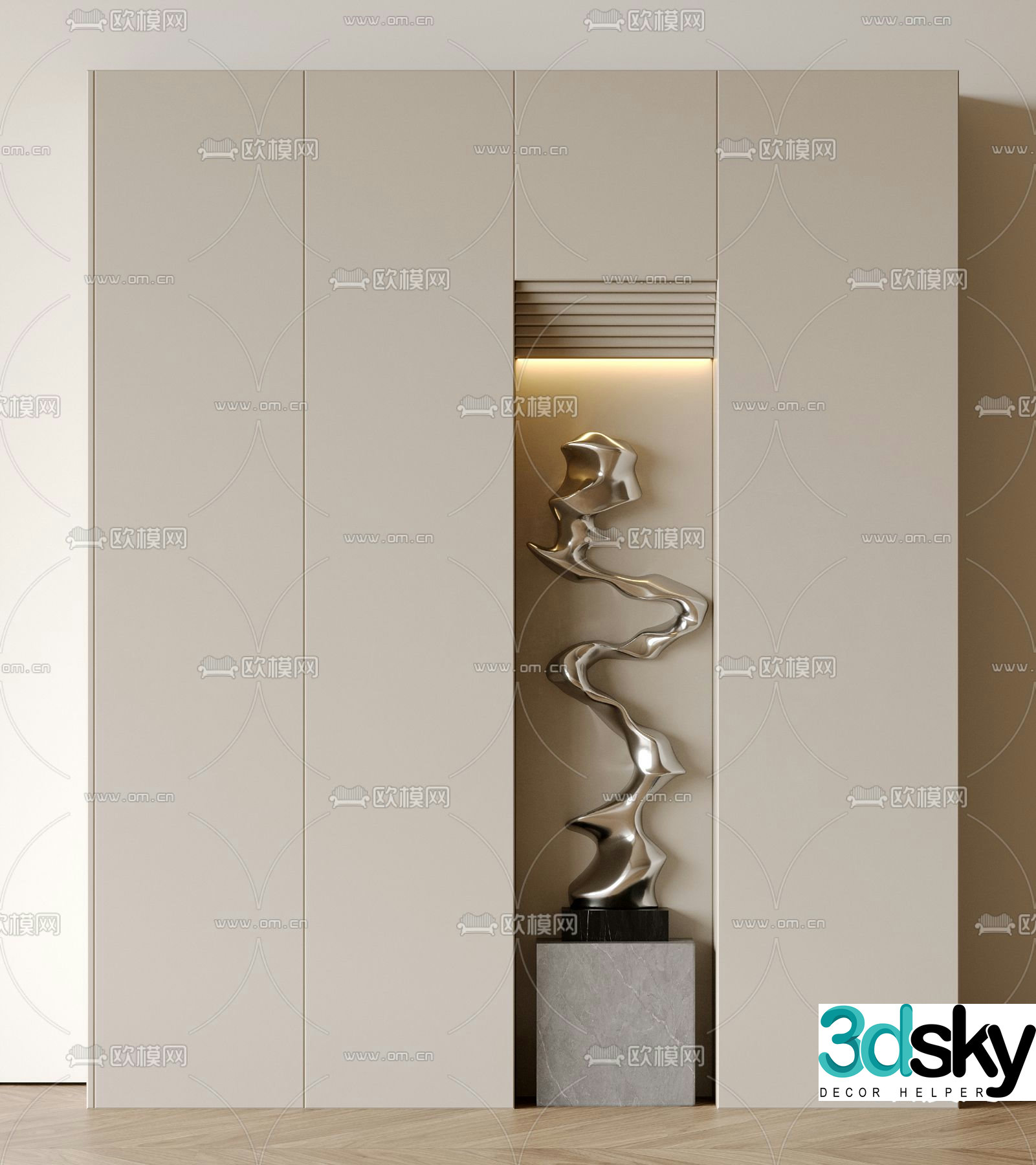 Entrance decorative cabinet entrance cabinet 3D model