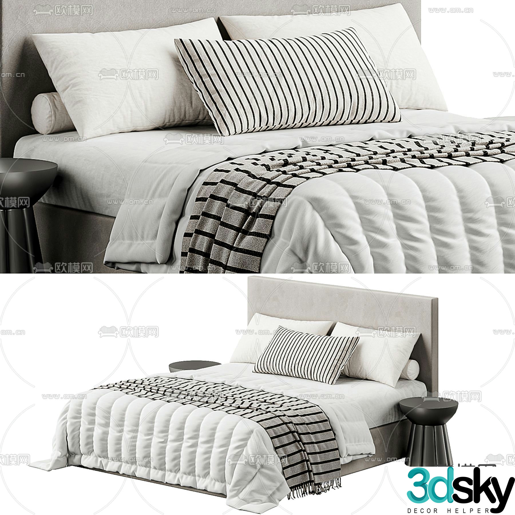 FLOU double bed 3d model