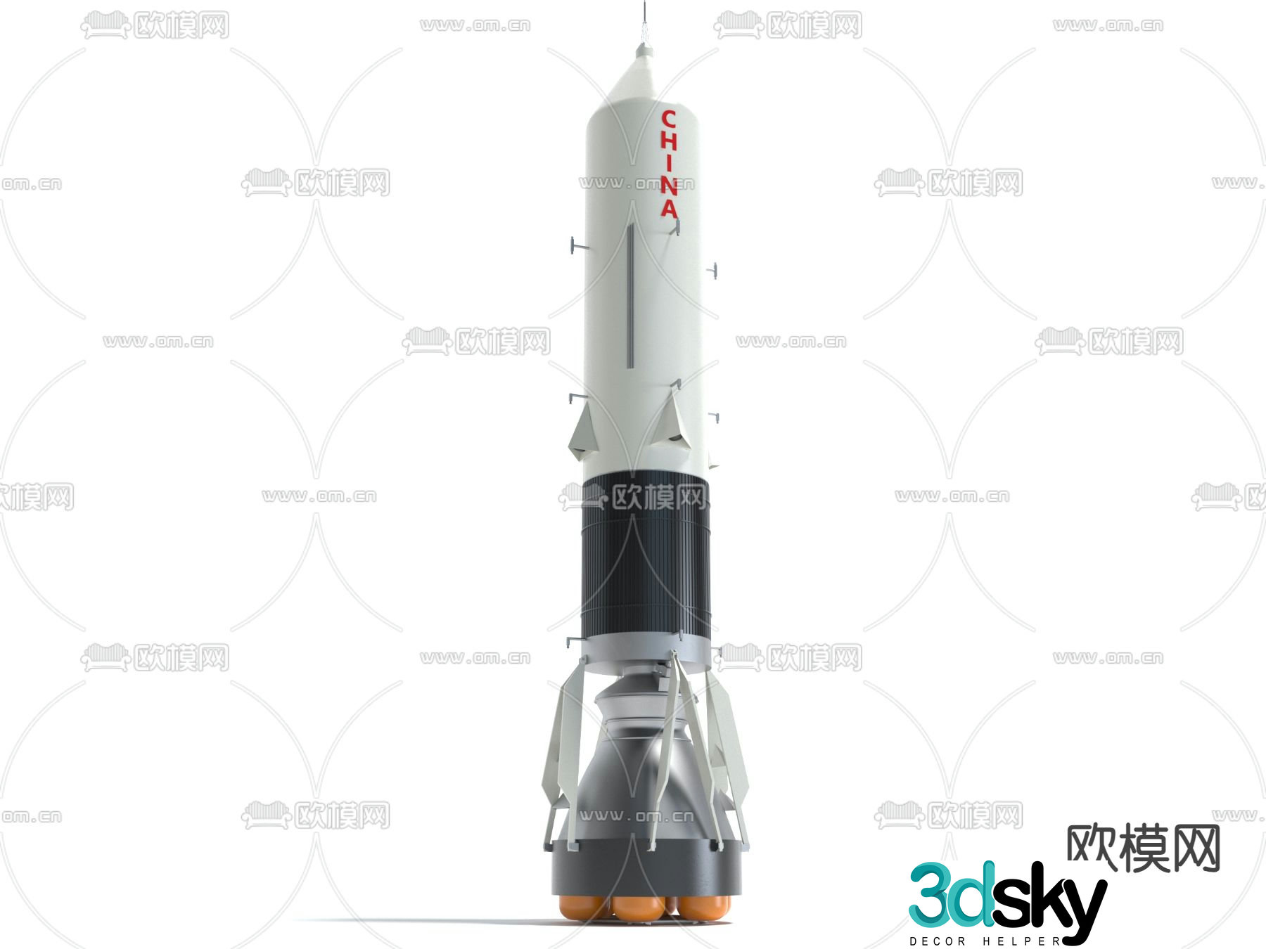 rocket spaceship aircraft aerospace equipment 3d model