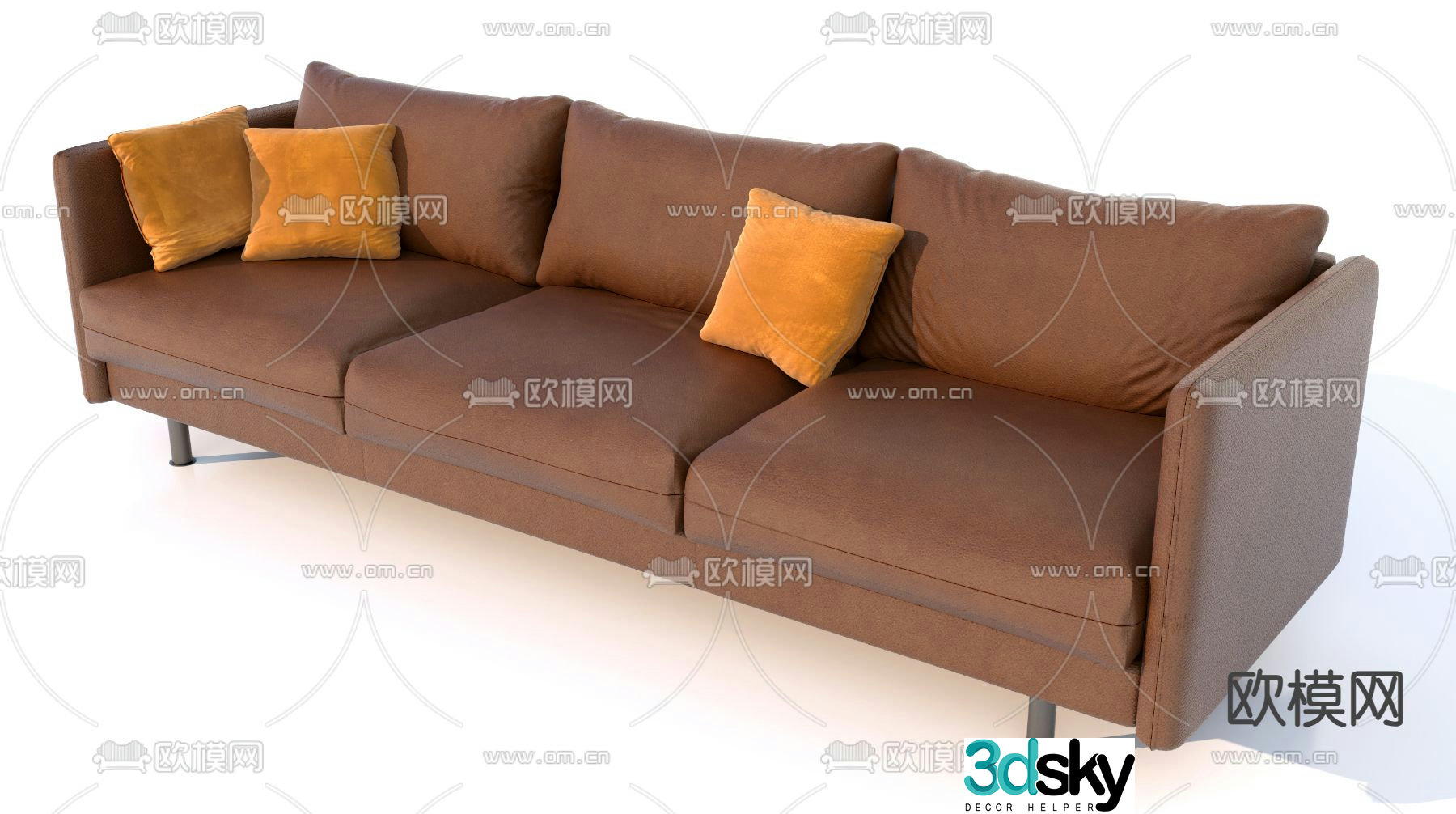 Modern sofa three-seat sofa 3d model
