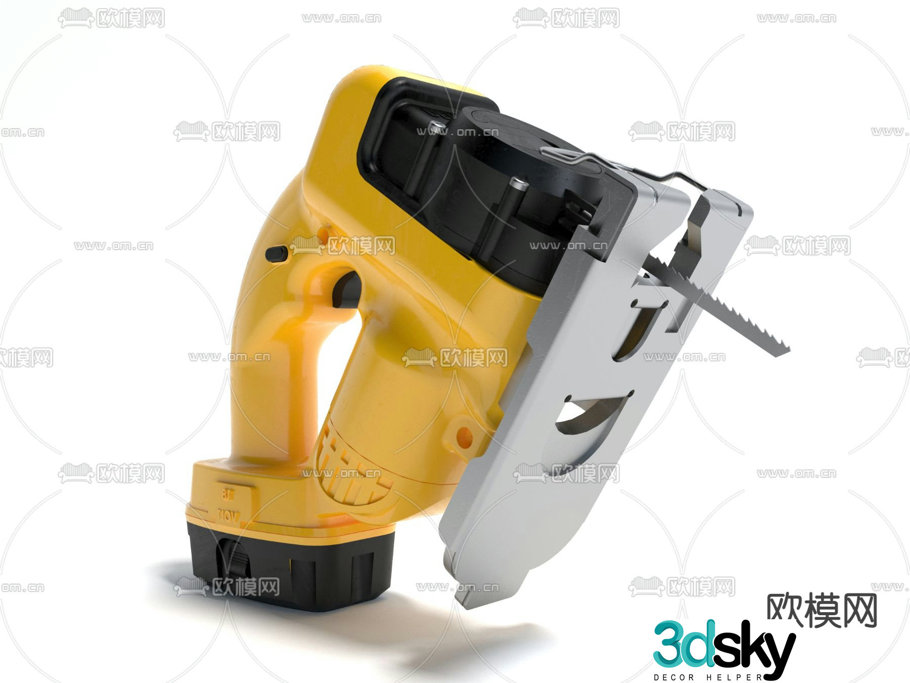 industrial equipment chainsaw cutting machine 3d model