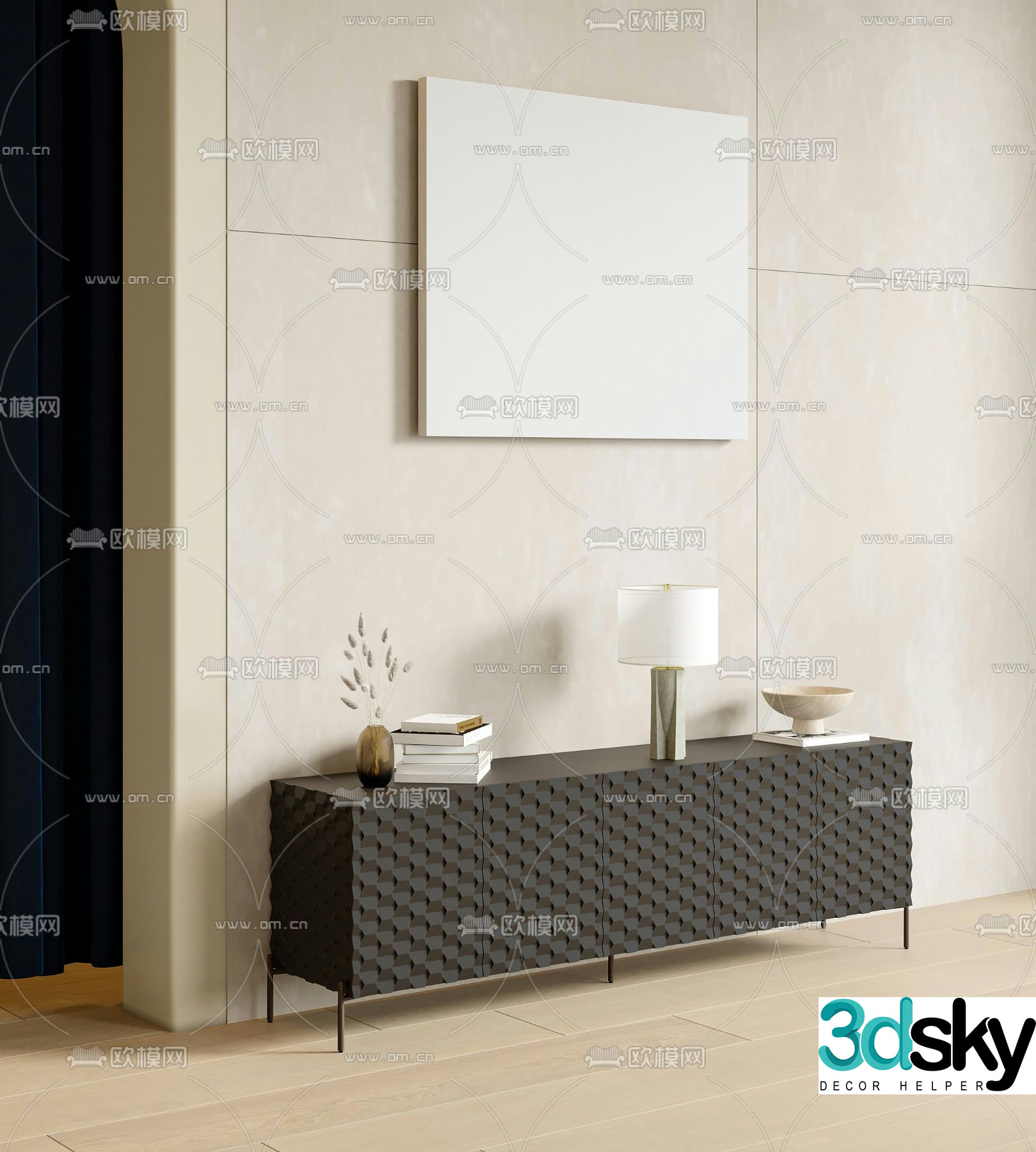 B&B Italia Italian sideboard TV cabinet 3D model